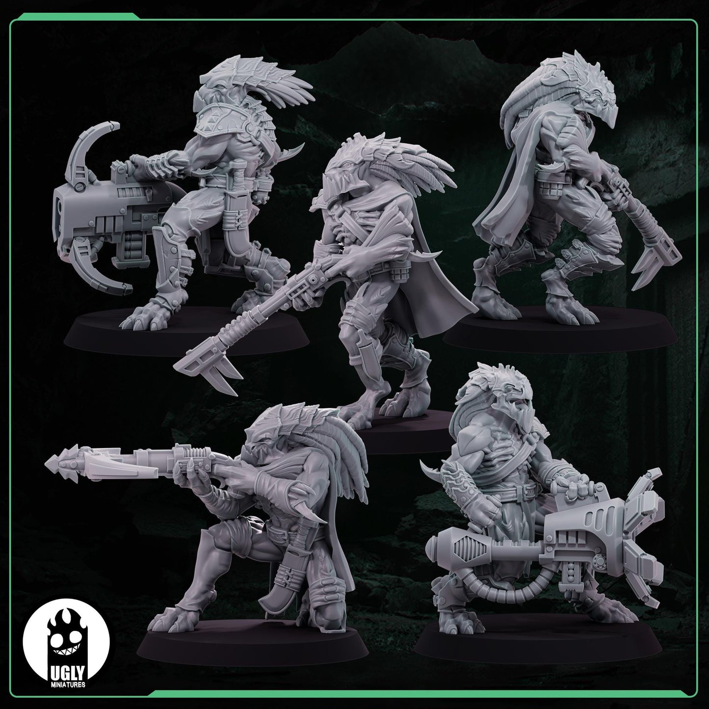 Raptari Gravehunters | Ugly mini | Tabletop game | Wargame | 3D Printed miniatures | One Page Rule compatible