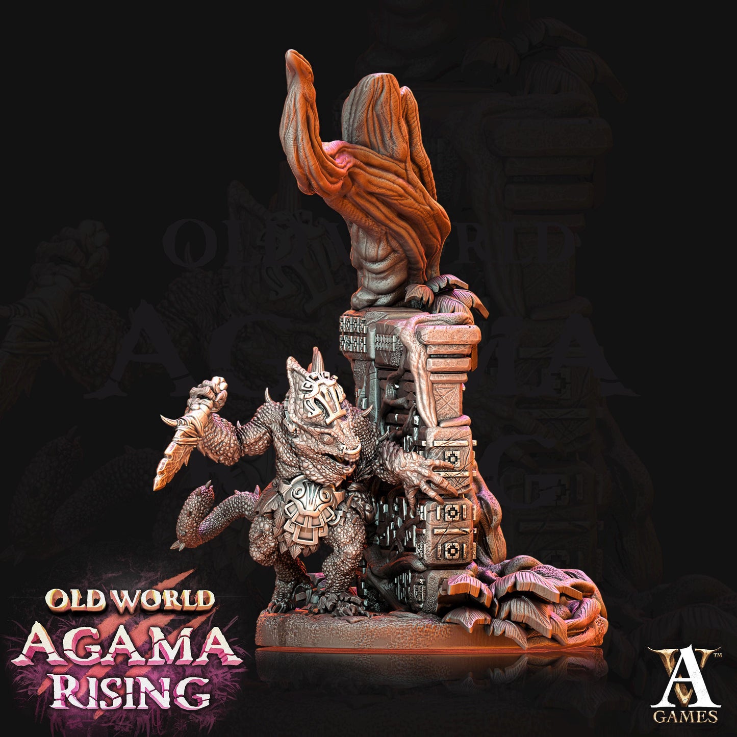 Archvillain Games : Agama Chameleons | 3D printed | Tabletop | Dungeons and Dragons | RPG | dnd | collectable