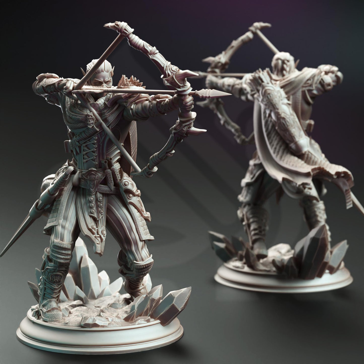 Drow Ranger of the Underdark - Indua'ne Viverik | 3D printed miniature | Tabletop Games | Dungeons and Dragons | Wargaming