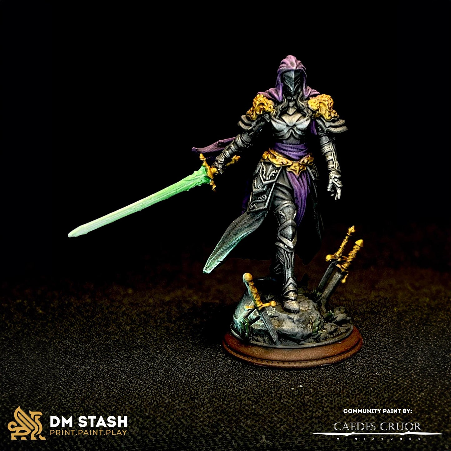 Male Human Knight - Lydia | Painting | 3D printed | D&D | Dungeons and Dragons | Gift | RPG | Tabletop | Wargaming | 32mm | DM Stash
