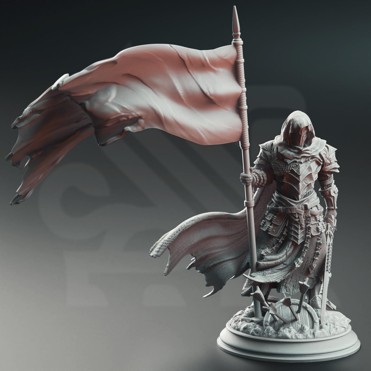 Male Human Knight - Florian | Painting | 3D printed | D&D | Dungeons and Dragons | Gift | RPG | Tabletop | Wargaming | 32mm | DM Stash