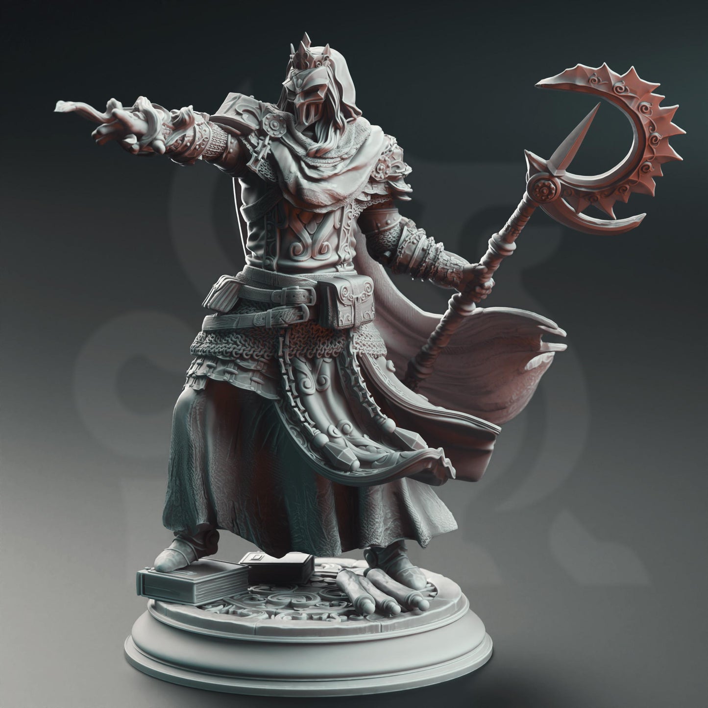 Male Human Knight Bastian | Painting | 3D printed | D&D | Dungeons and Dragons | Gift | RPG | Tabletop | Wargaming | 32mm | DM Stash