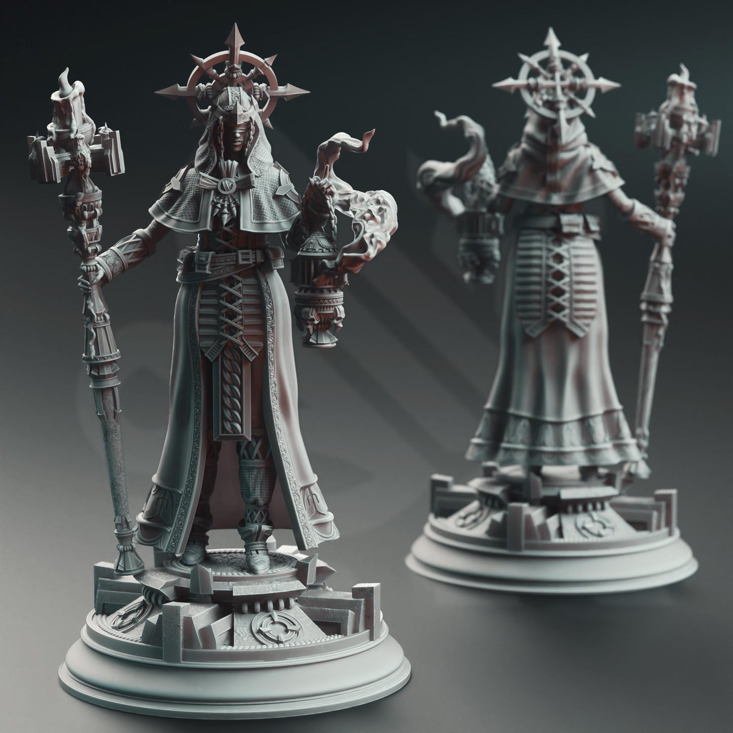 Female Human Cleric - Amelie | Painting | 3D printed | D&D | Dungeons and Dragons | Gift | RPG | Tabletop | Wargaming | 32mm | DM Stash