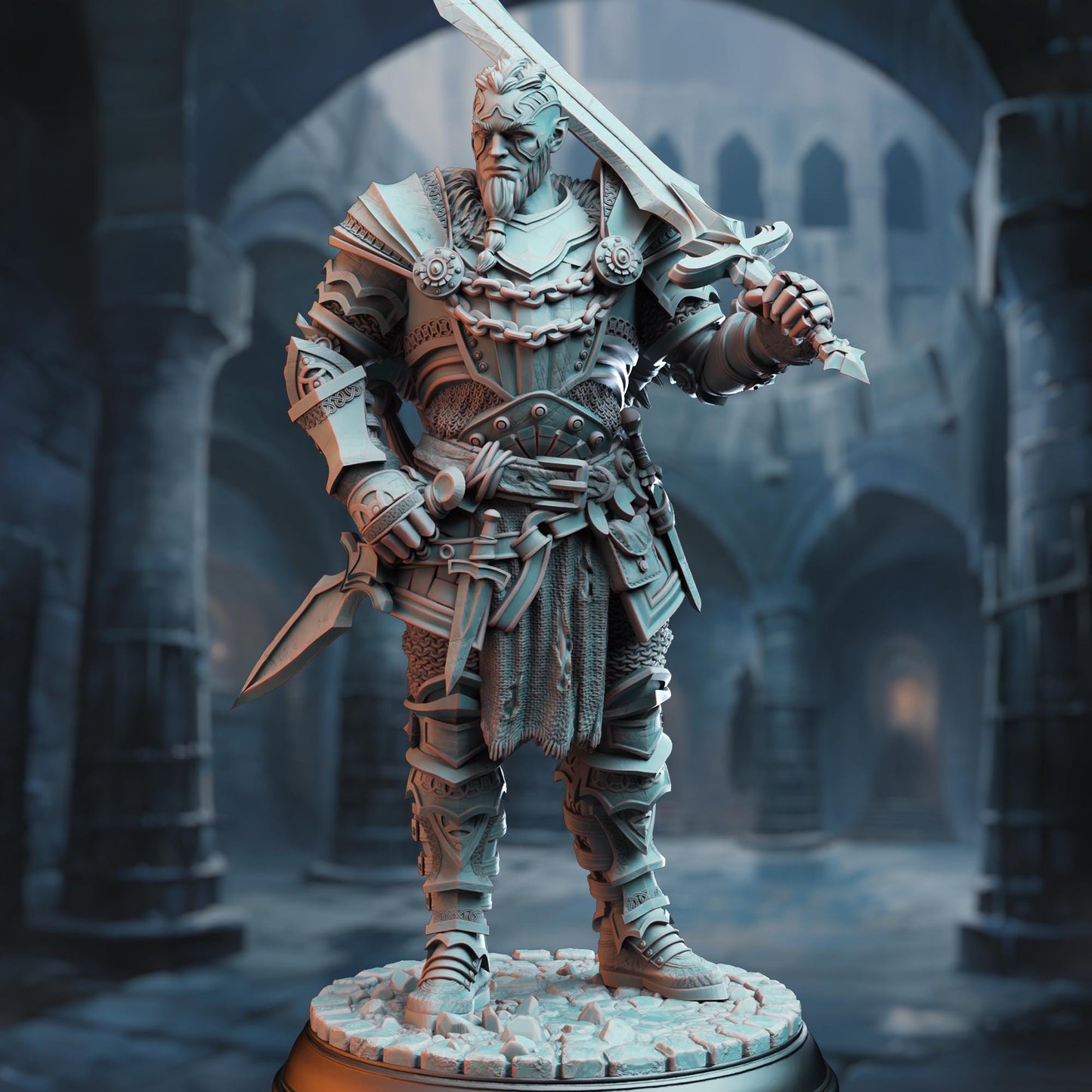 Male Goliath Cleric Akranak | Painting | 3D printed | D&D | Dungeons and Dragons | Gift | RPG | Tabletop | Wargaming | 32mm | DM Stash