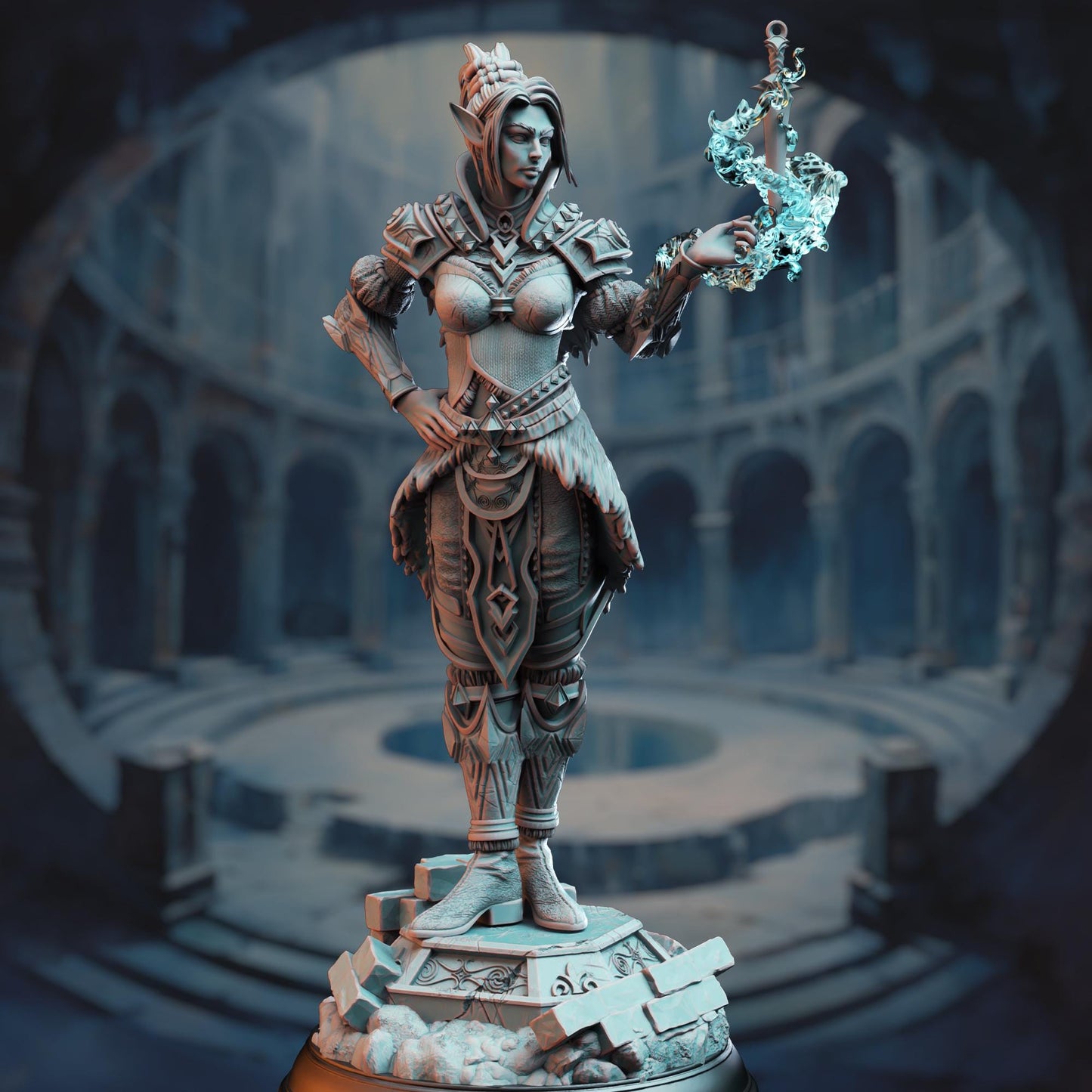 Half Elf Rogue Calanar | Painting | 3D printed | D&D | Dungeons and Dragons | Gift | RPG | Tabletop | Wargaming | 32mm | DM Stash