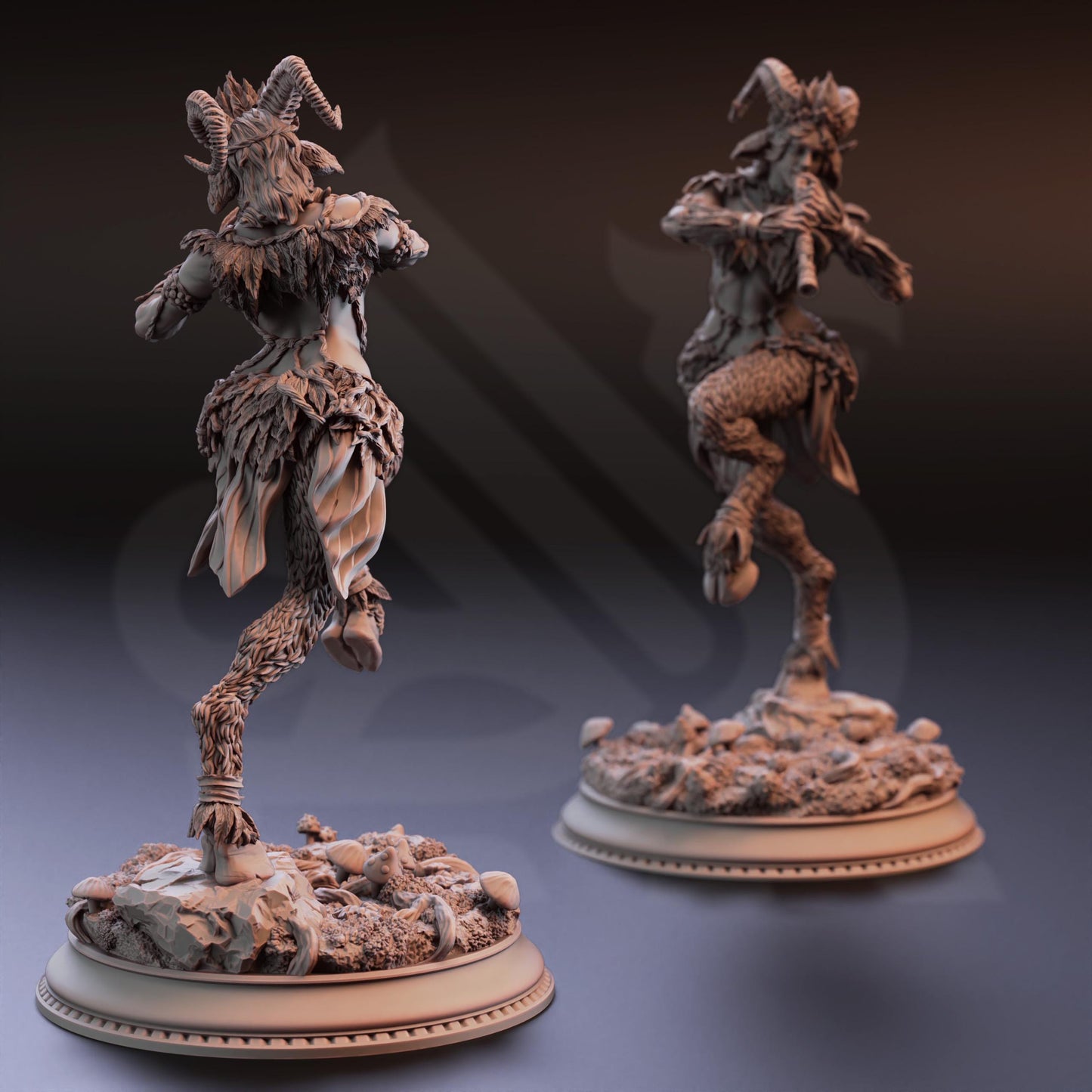 Faun Bard Enchantress - Sylvia of the Fringe | 3D printed miniature | Tabletop Games | Dungeons and Dragons | Wargaming