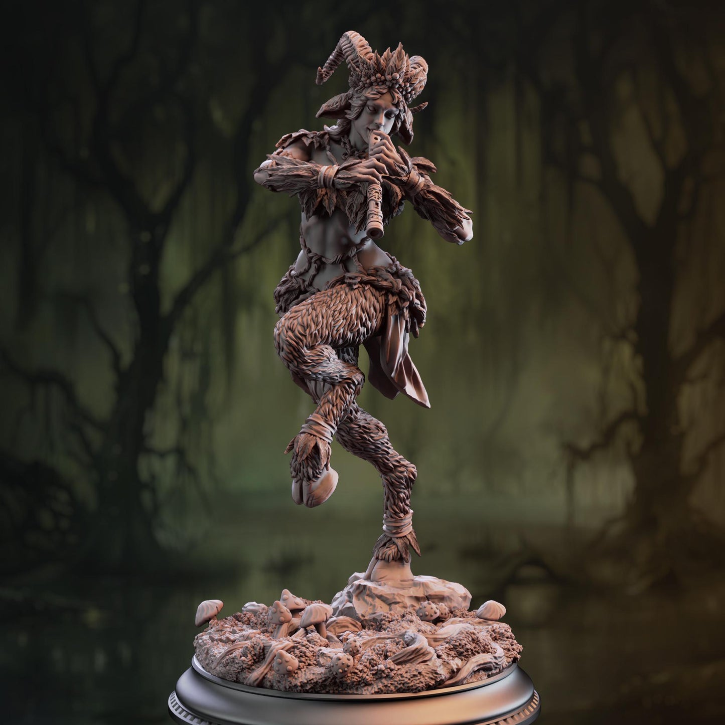 Faun Bard Enchantress - Sylvia of the Fringe | 3D printed miniature | Tabletop Games | Dungeons and Dragons | Wargaming