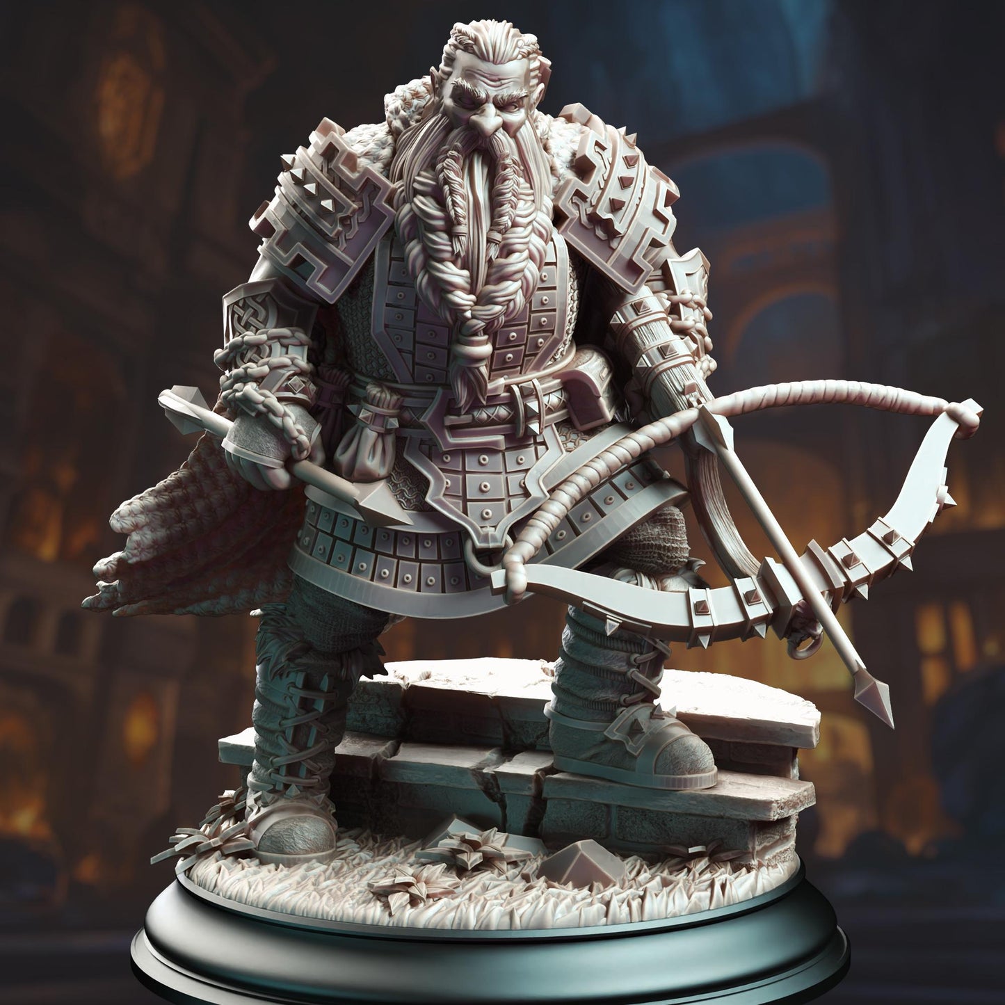 Dark Dwarf Ranger Hunter - Tokrik | DM Stash | D&D | Dungeons Dragons | Pathfinder | Wargaming | TTRPG