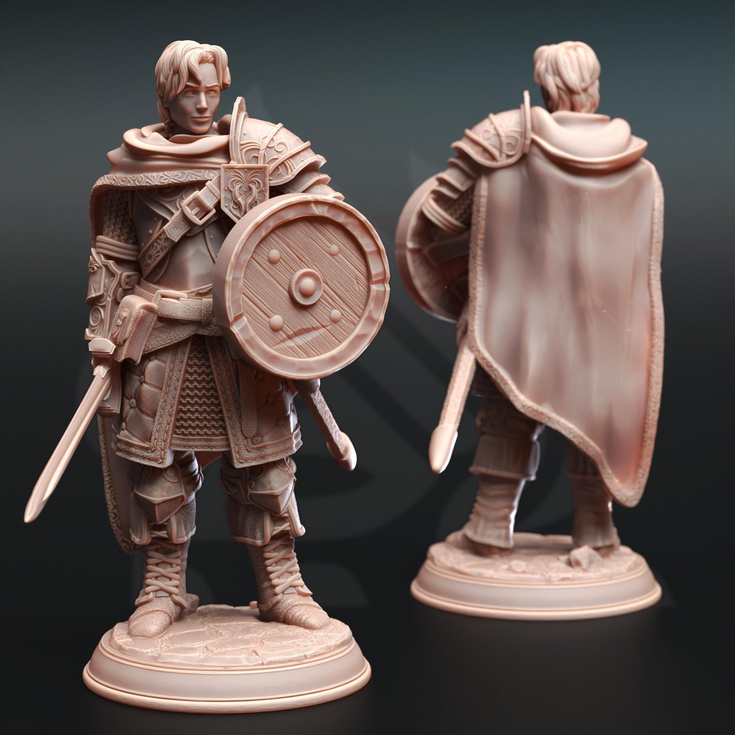 Male Human Figther Arion Midrun | Painting | 3D printed | D&D | Dungeons and Dragons | Gift | RPG | Tabletop | Wargaming | 32mm | DM Stash