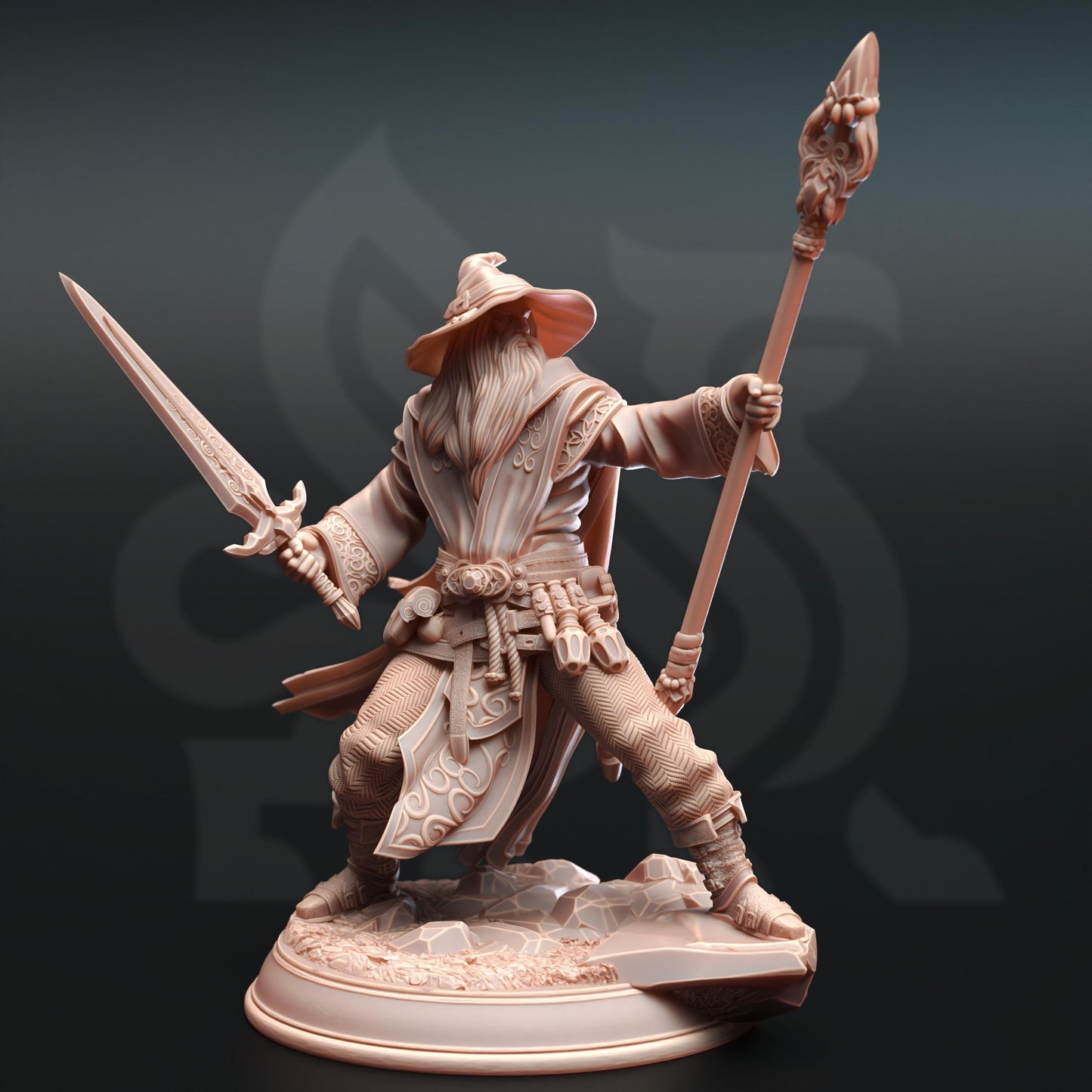 Male Human Wizard Artemis of Canos | Painting | 3D printed | D&D | Dungeons and Dragons Gift | RPG | Tabletop | Wargaming | 32mm | DM Stash