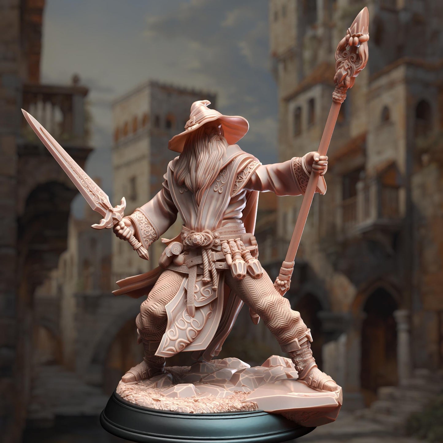 Male Human Wizard Artemis of Canos | Painting | 3D printed | D&D | Dungeons and Dragons Gift | RPG | Tabletop | Wargaming | 32mm | DM Stash
