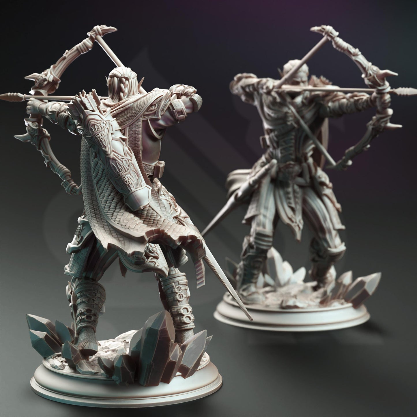 Drow Ranger of the Underdark - Indua'ne Viverik | 3D printed miniature | Tabletop Games | Dungeons and Dragons | Wargaming