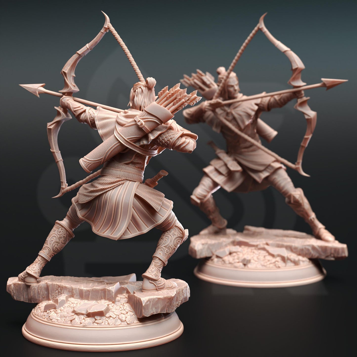 Elves Ranger - Ervion ro Estel | Painting | 3D printed | D&D | Dungeons and Dragons Gift | RPG | Tabletop | Wargaming | 32mm | DM Stash