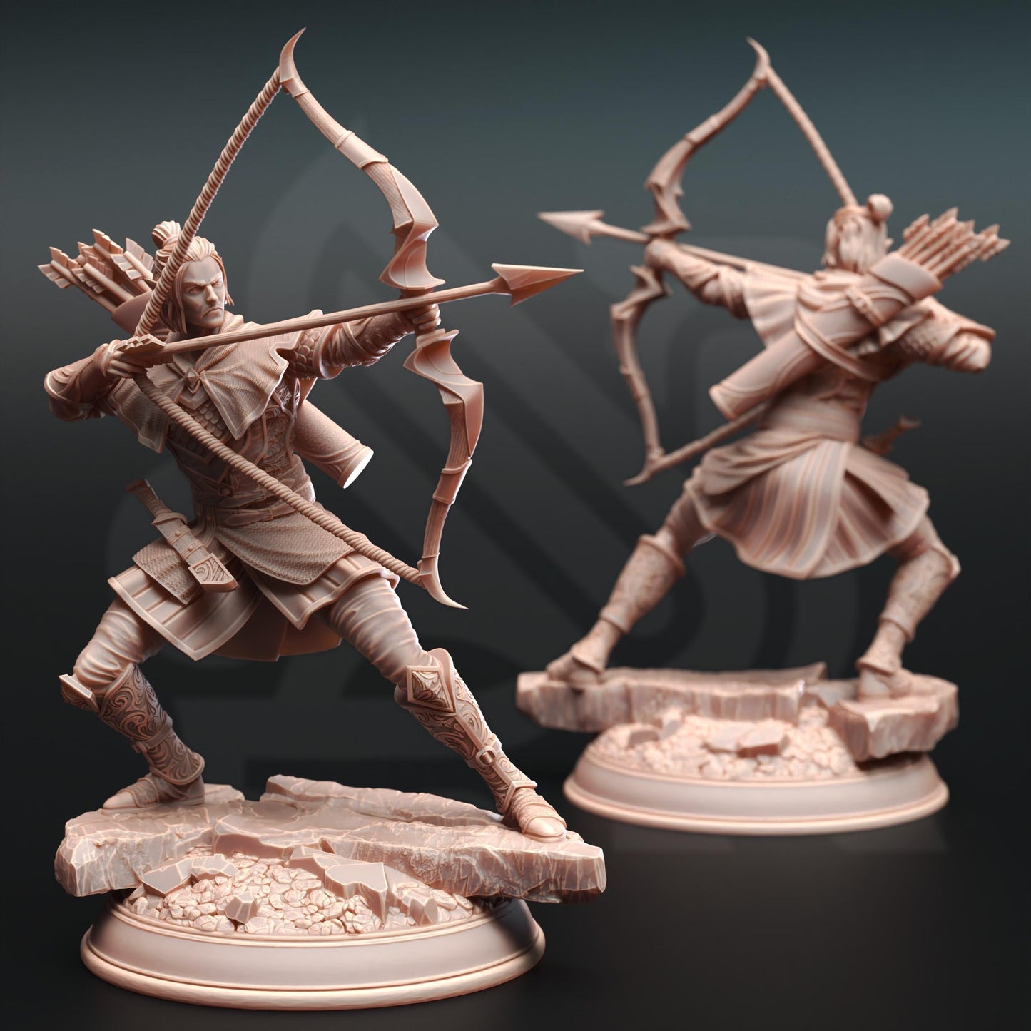 Elves Ranger - Ervion ro Estel | Painting | 3D printed | D&D | Dungeons and Dragons Gift | RPG | Tabletop | Wargaming | 32mm | DM Stash