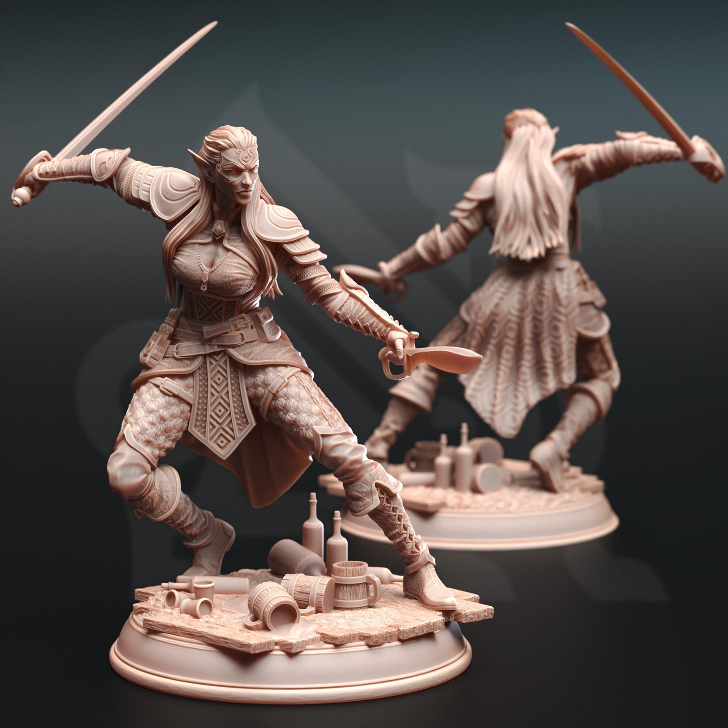 Tiefling Rogue - Hali Brookes | Painting | 3D printed | D&D | Dungeons and Dragons Gift | RPG | Tabletop | Wargaming | 32mm | DM Stash