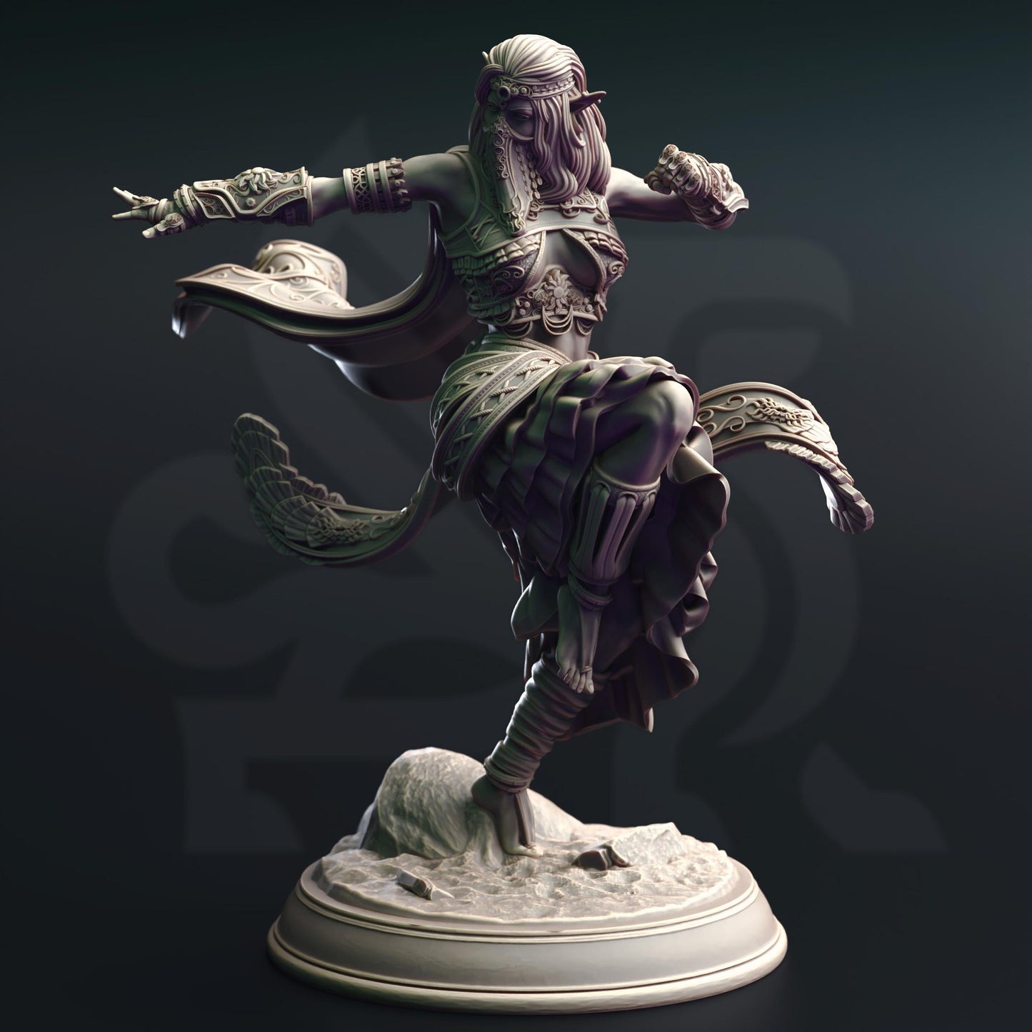 Elf Sun Soul Monk - Cahira | 3D printed miniature | Tabletop Games | Dungeons and Dragons | Wargaming