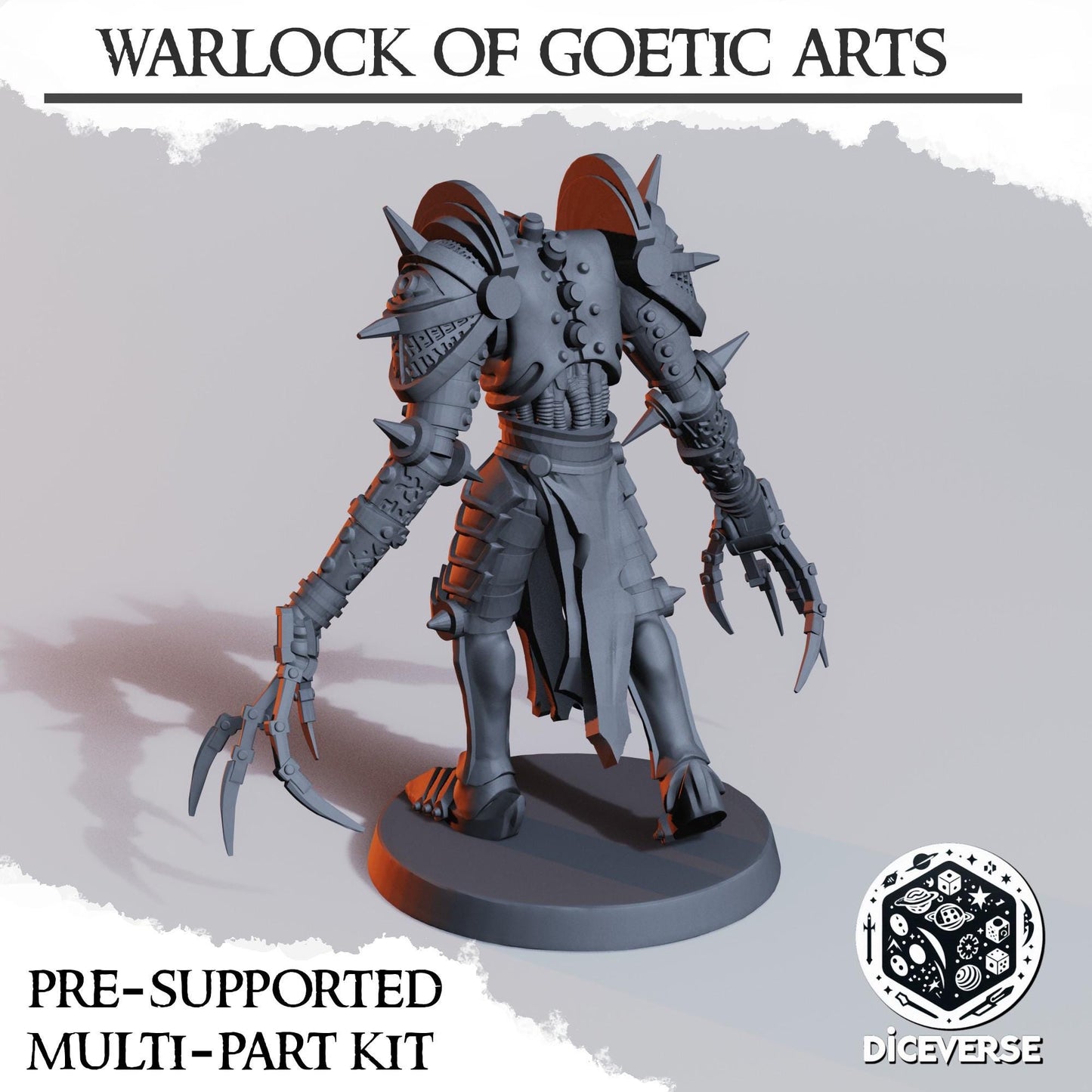 Warlock of Goetic Arts | Wargaming | Tabletop | 3D printed miniature | Trench Crusade compatible |" Pilgrim