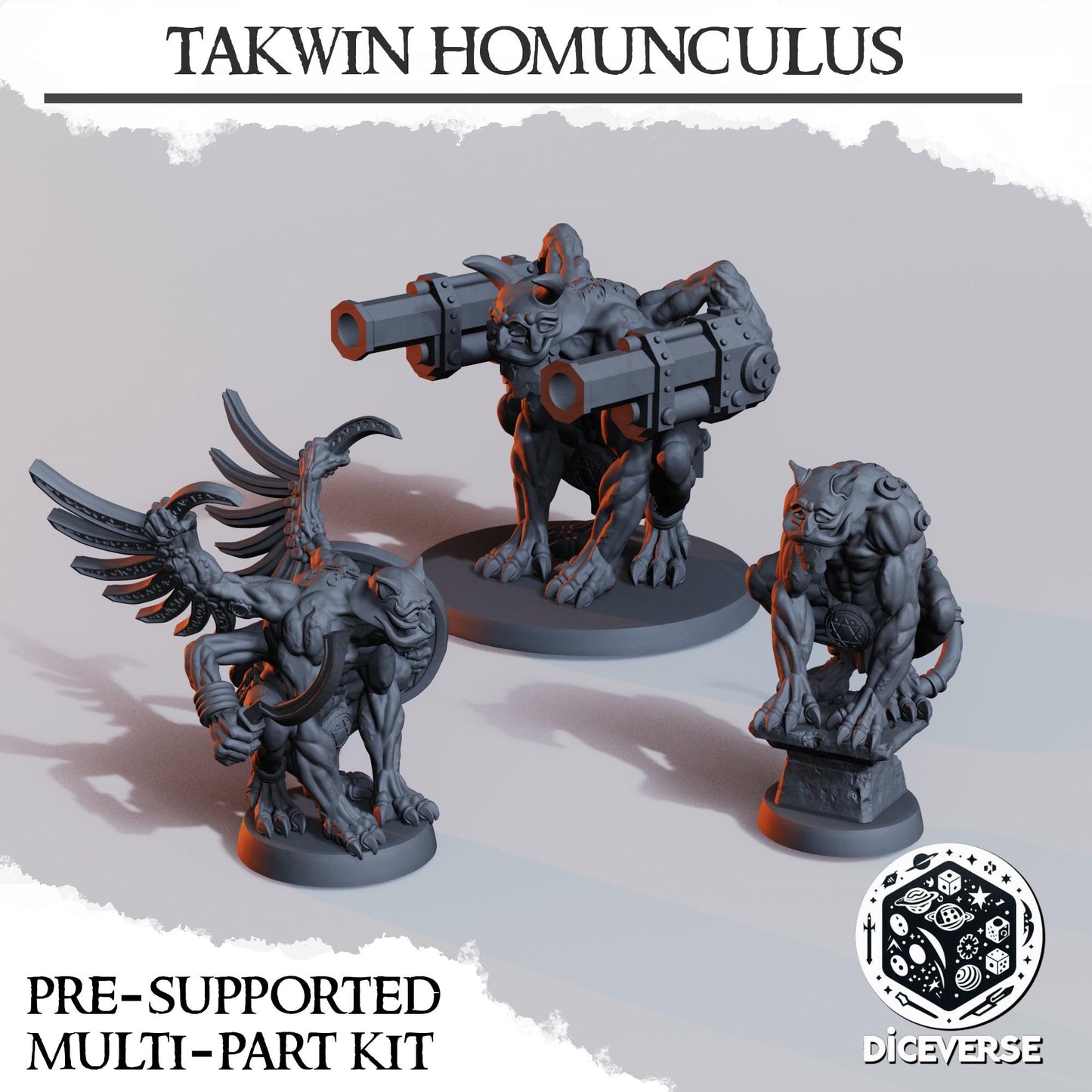 Takwin Homunculus | Wargaming | Tabletop | 3D printed miniature | Trench Crusade compatible | Pilgrims