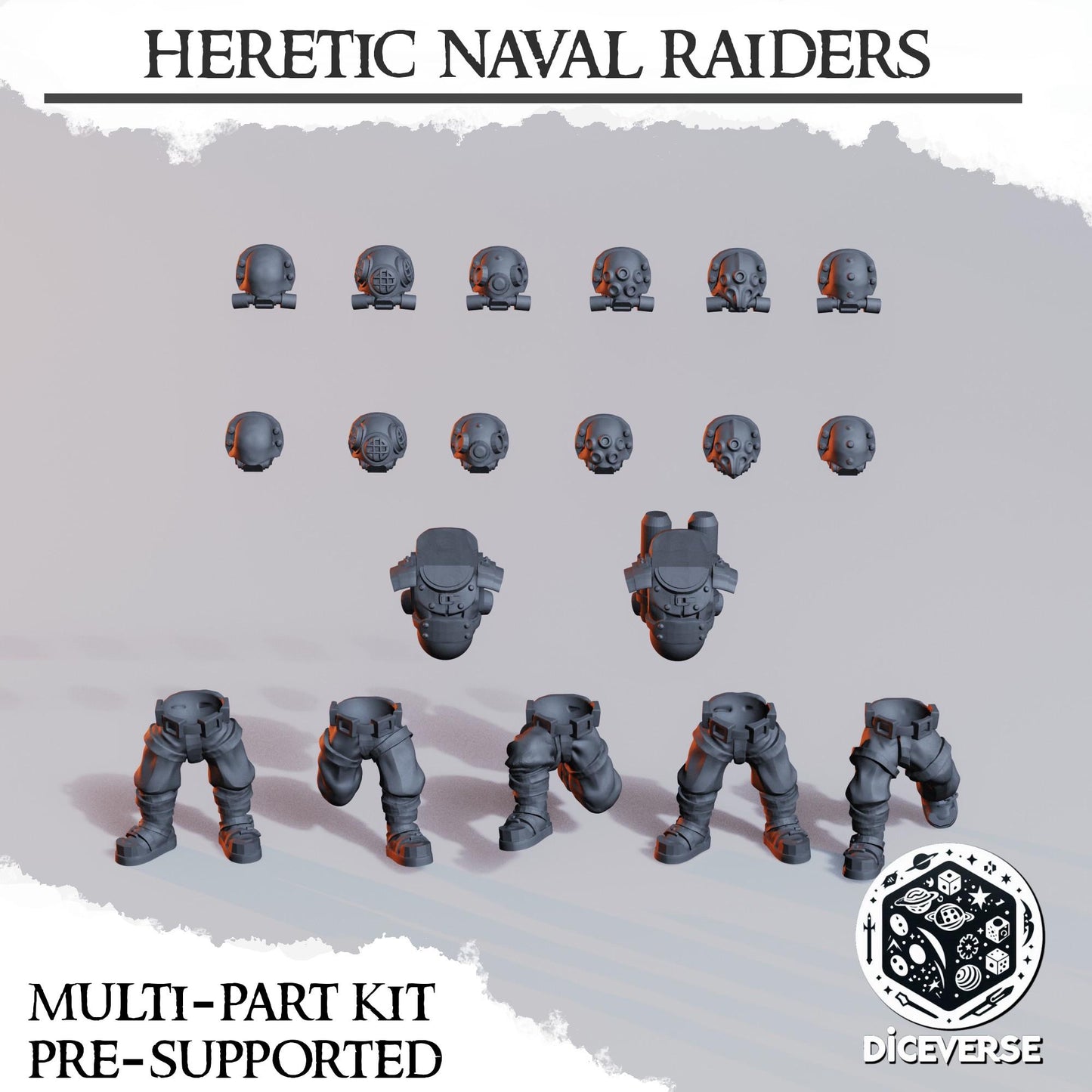 Heretic Naval Raiders | Wargaming | Tabletop | 3D printed miniature | Trench Crusade compatible |" Pilgrim