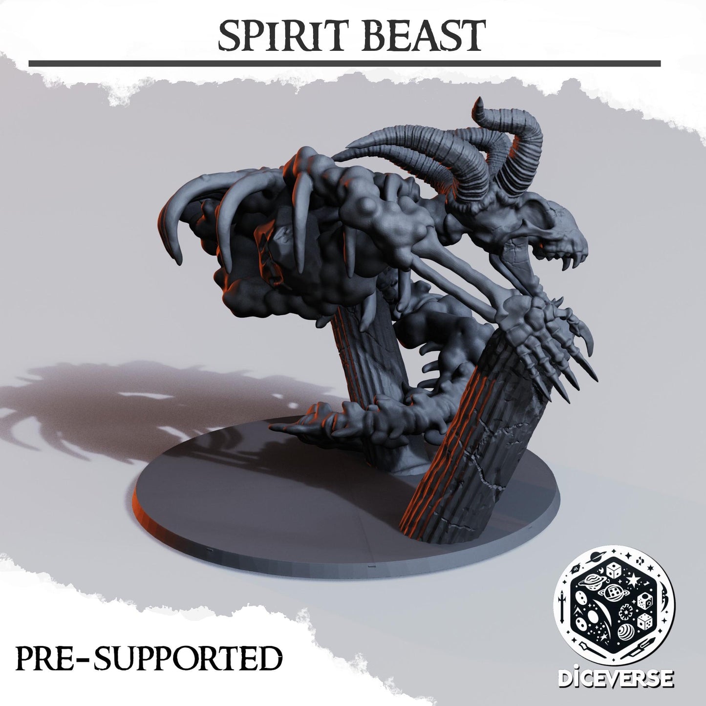 Spirit Beast | Wargaming | Tabletop | 3D printed miniature | Trench Crusade compatible |" Pilgrim