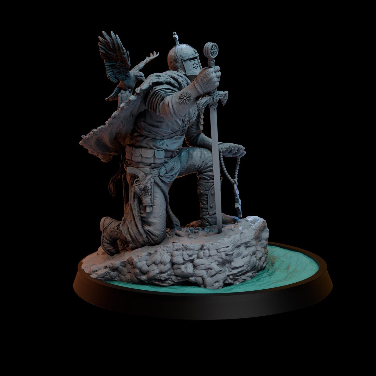 Iron Torquemada Kneeling | Proxy Realms Gaming | Wargaming | Tabletop | 3D printed miniature | Trench Crusade compatible | Pilgrim