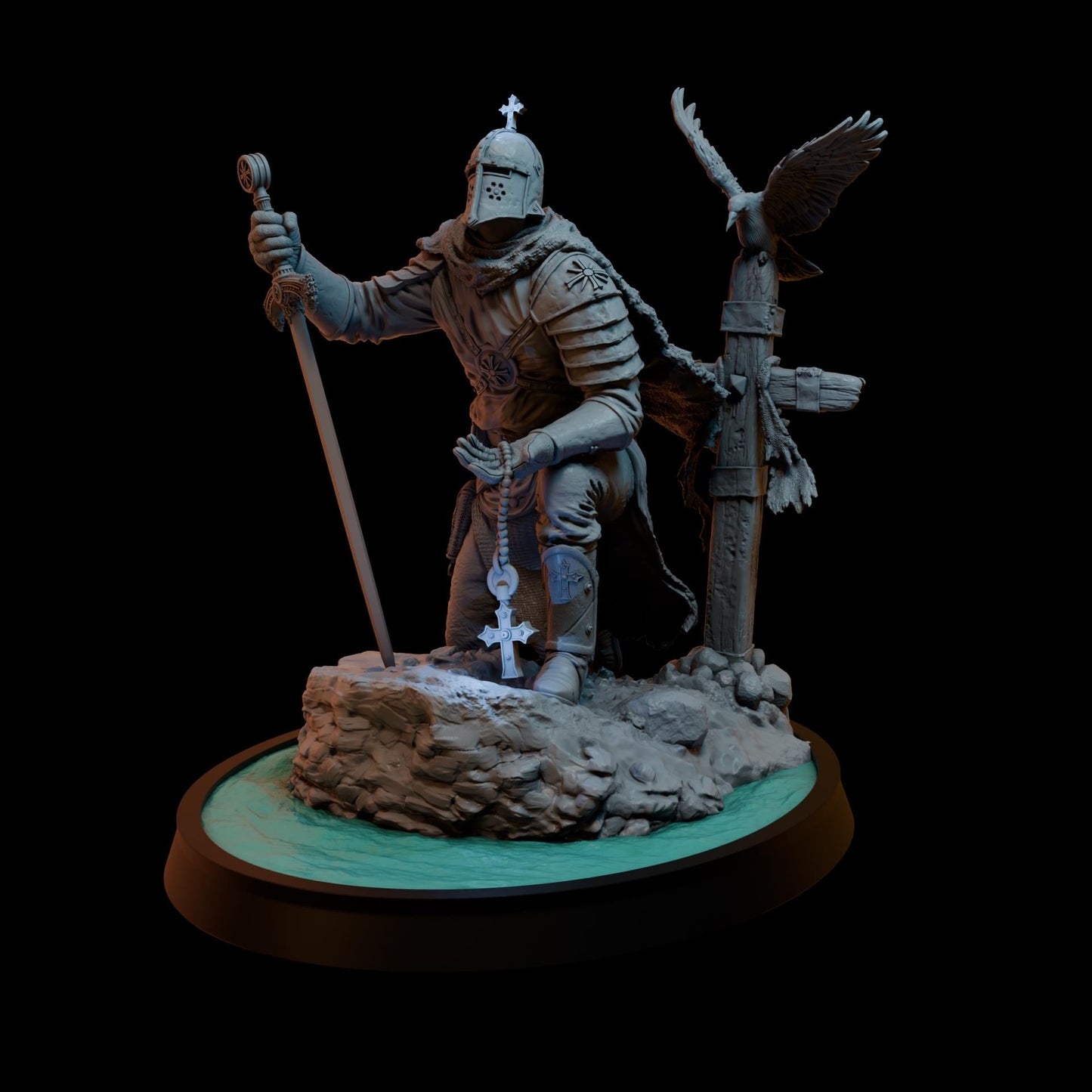 Iron Torquemada Kneeling | Proxy Realms Gaming | Wargaming | Tabletop | 3D printed miniature | Trench Crusade compatible | Pilgrim
