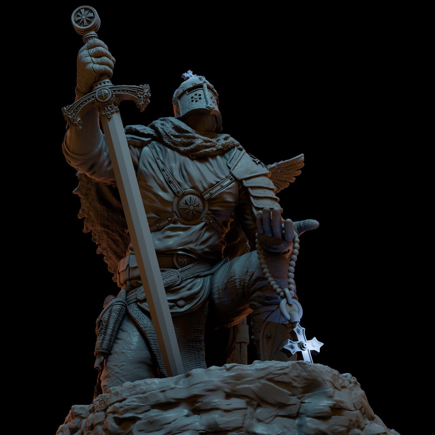 Iron Torquemada Kneeling | Proxy Realms Gaming | Wargaming | Tabletop | 3D printed miniature | Trench Crusade compatible | Pilgrim
