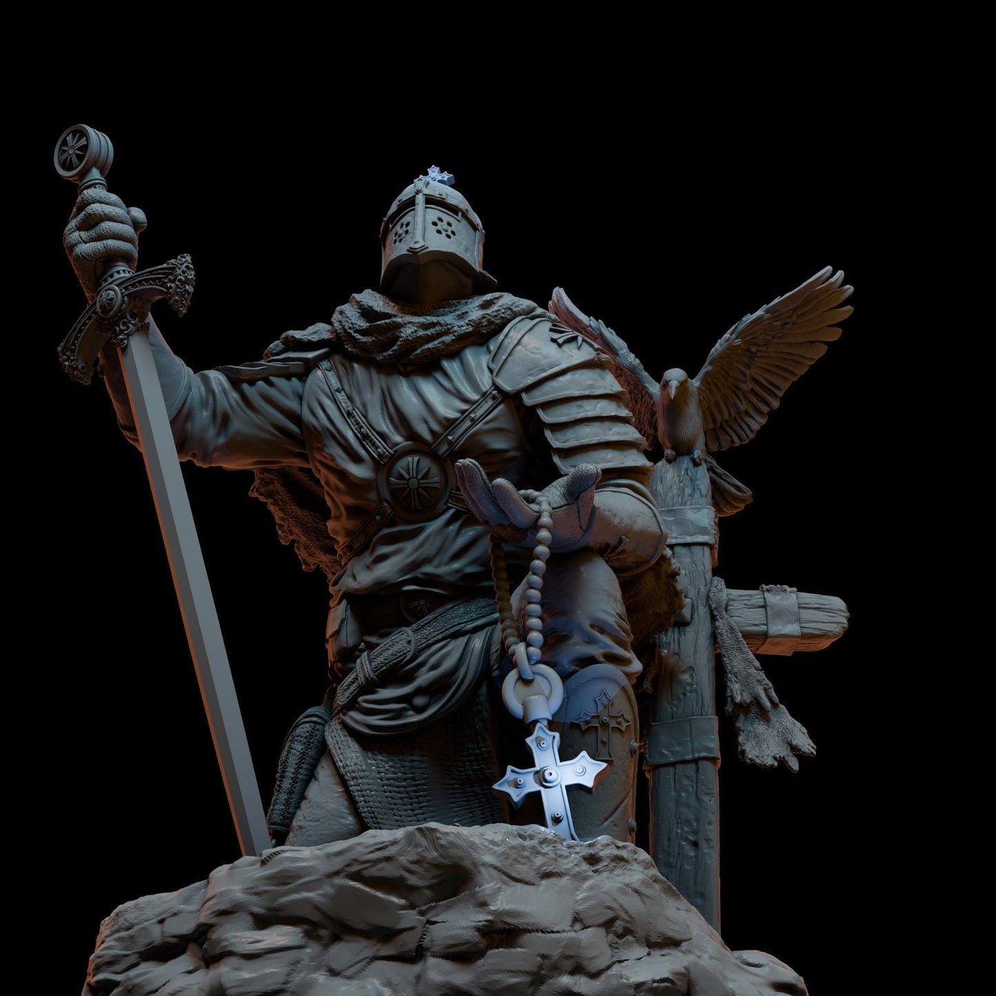 Iron Torquemada Kneeling | Proxy Realms Gaming | Wargaming | Tabletop | 3D printed miniature | Trench Crusade compatible | Pilgrim
