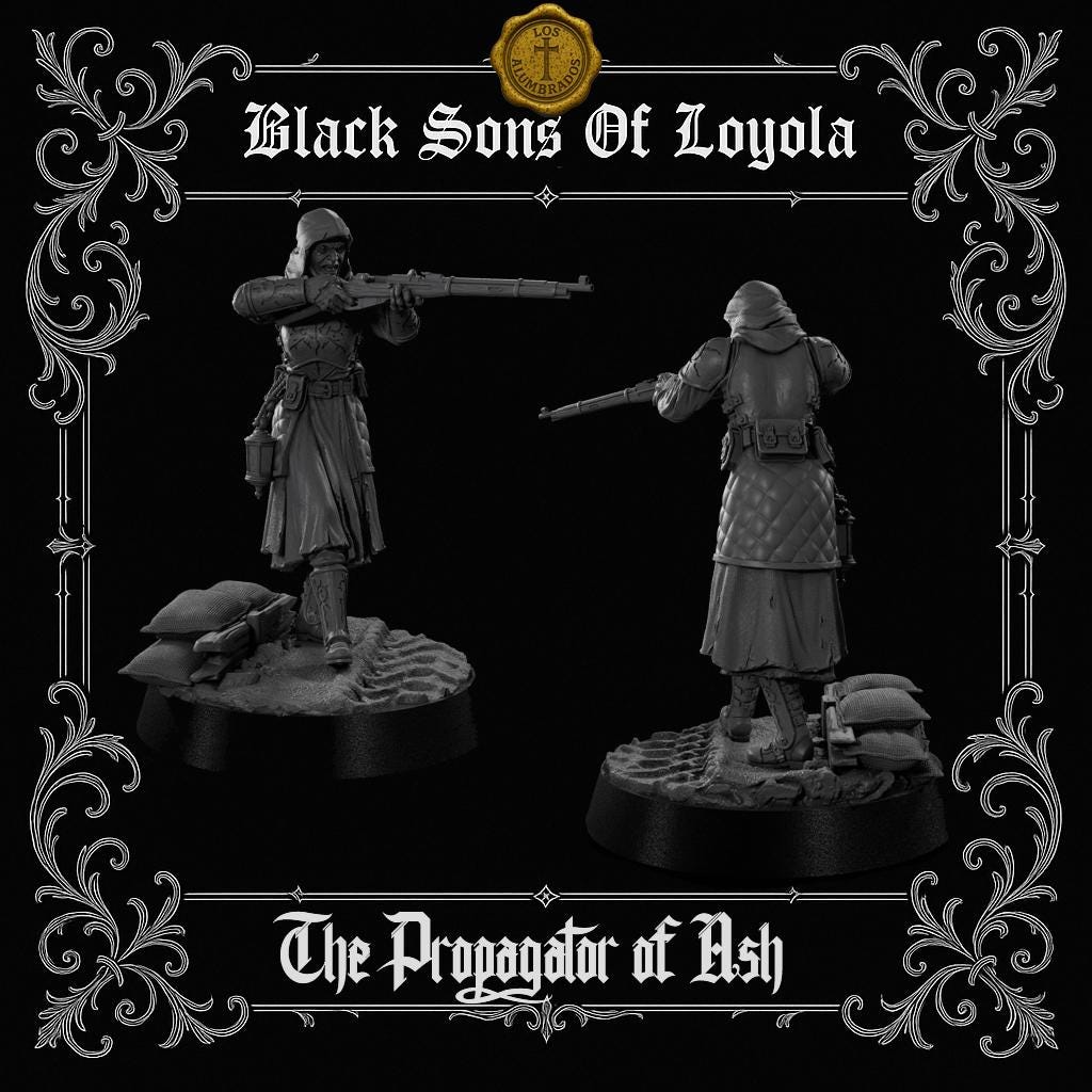 Propagator Of Ash | Proxy Realms Gaming | Wargaming | Tabletop | 3D printed miniature | Trench Crusade compatible | Pilgrim