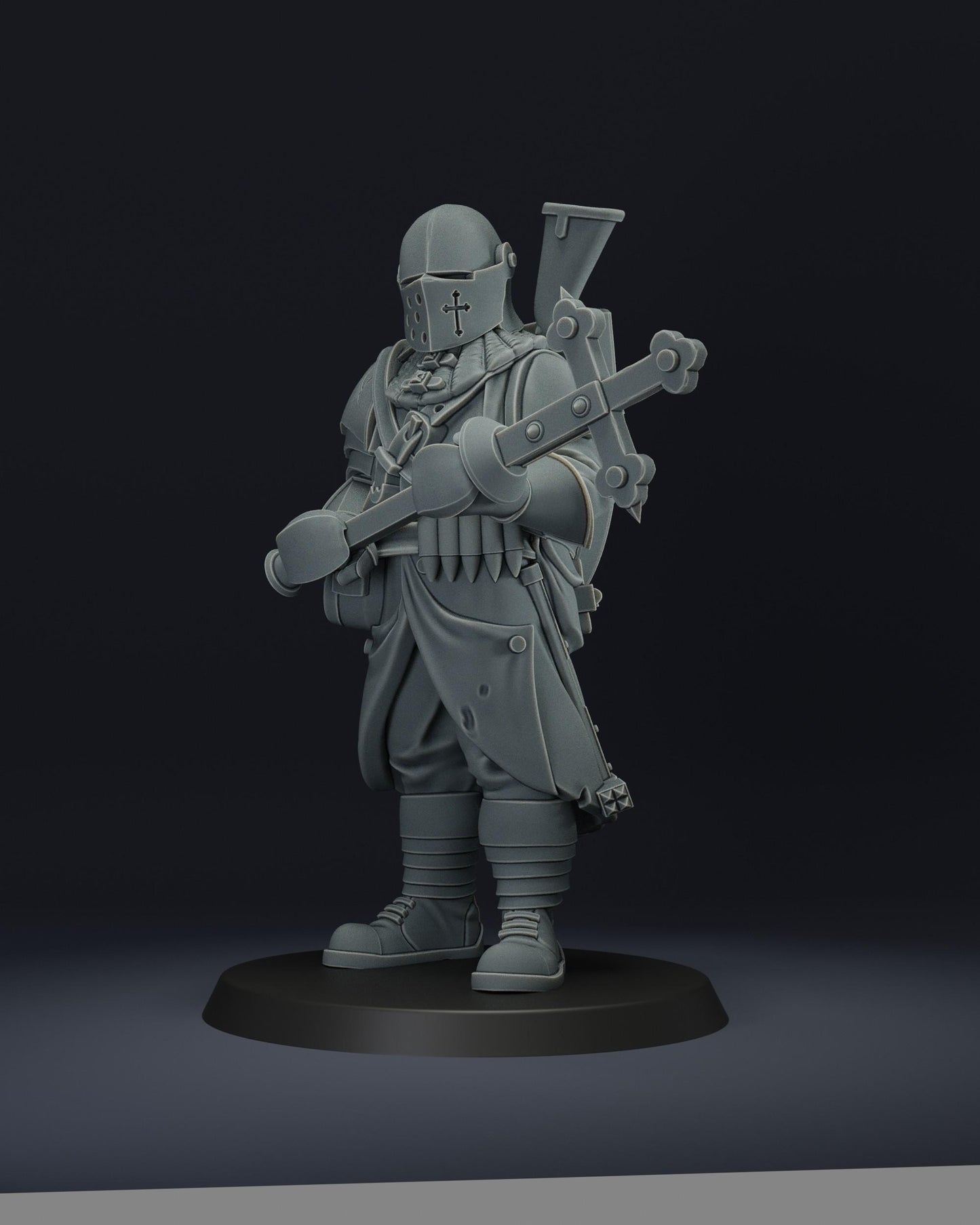 Trench Soldier with cross-maul | Wargaming | Tabletop | 3D printed miniature | Trench Crusade compatible | Pilgrim