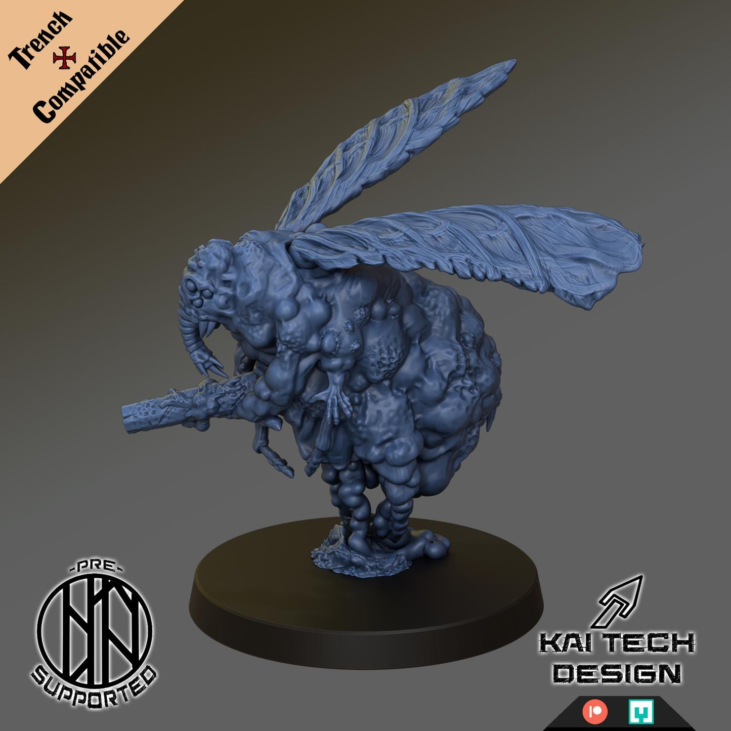 Grail - Beelzebub Herald | Wargaming | Tabletop | 3D printed miniature | Trench Crusade compatible | Pilgrim