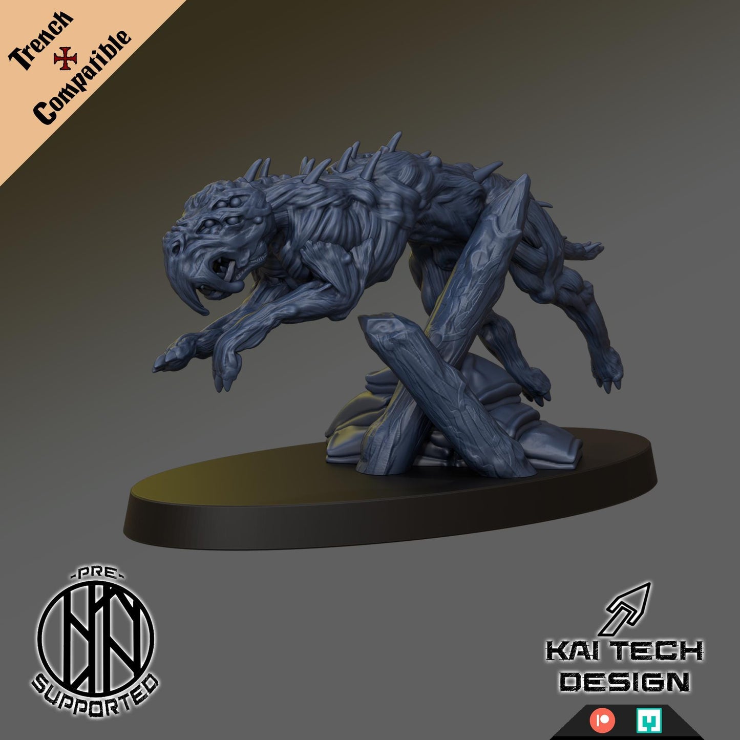 Grail - Hounds | Wargaming | Tabletop | 3D printed miniature | Trench Crusade compatible | Pilgrim