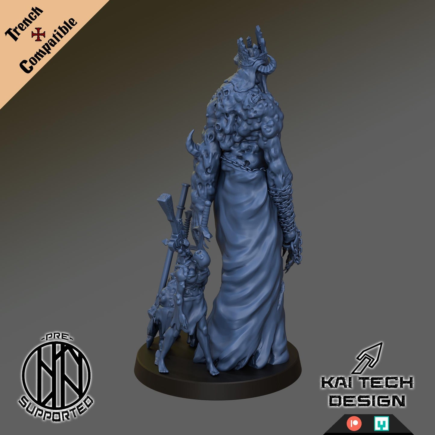 Grail - Tumuor Lord | Wargaming | Tabletop | 3D printed miniature | Trench Crusade compatible | Pilgrim