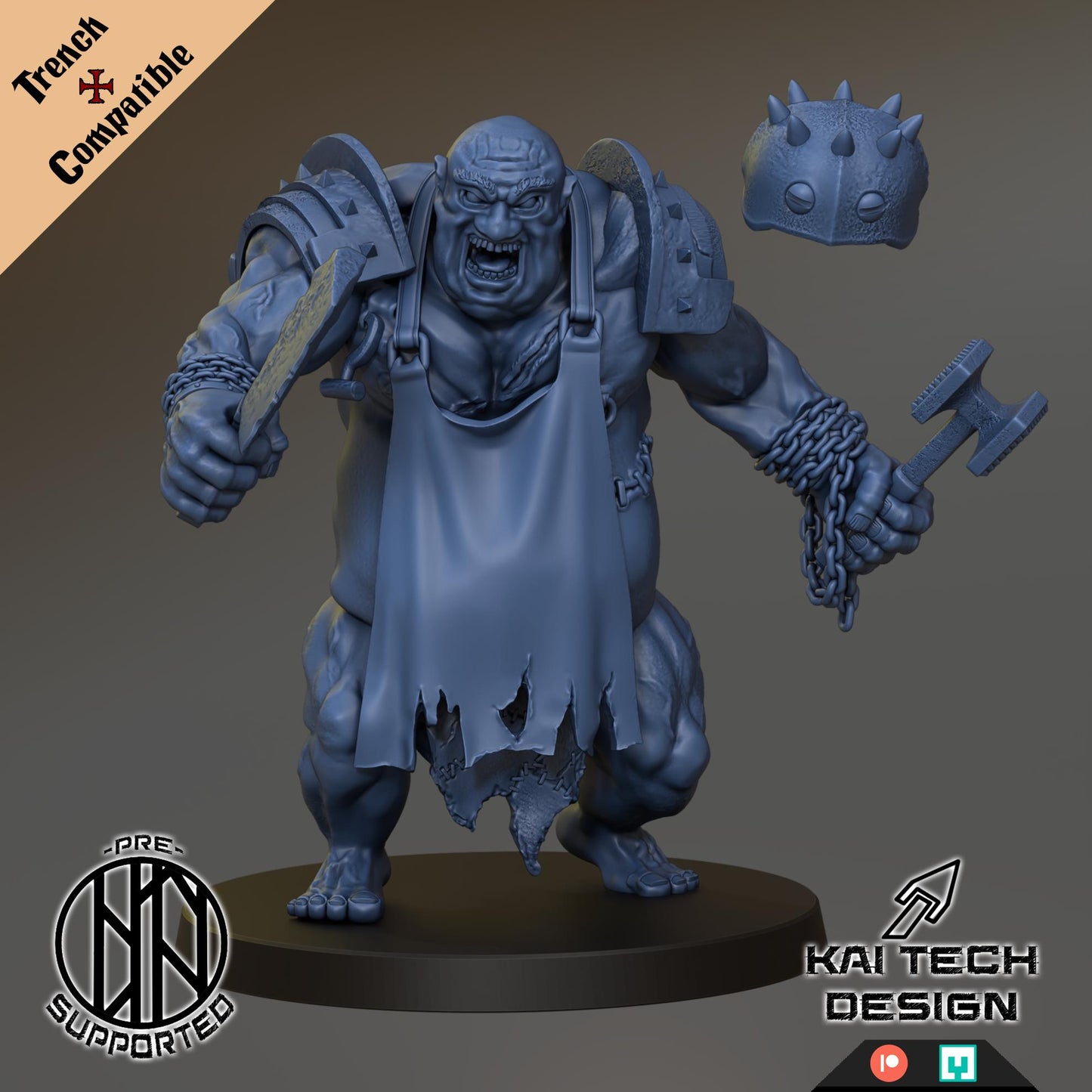 Heretics - Sin Butcher | Wargaming | Tabletop | 3D printed miniature | Trench Crusade compatible | Pilgrim