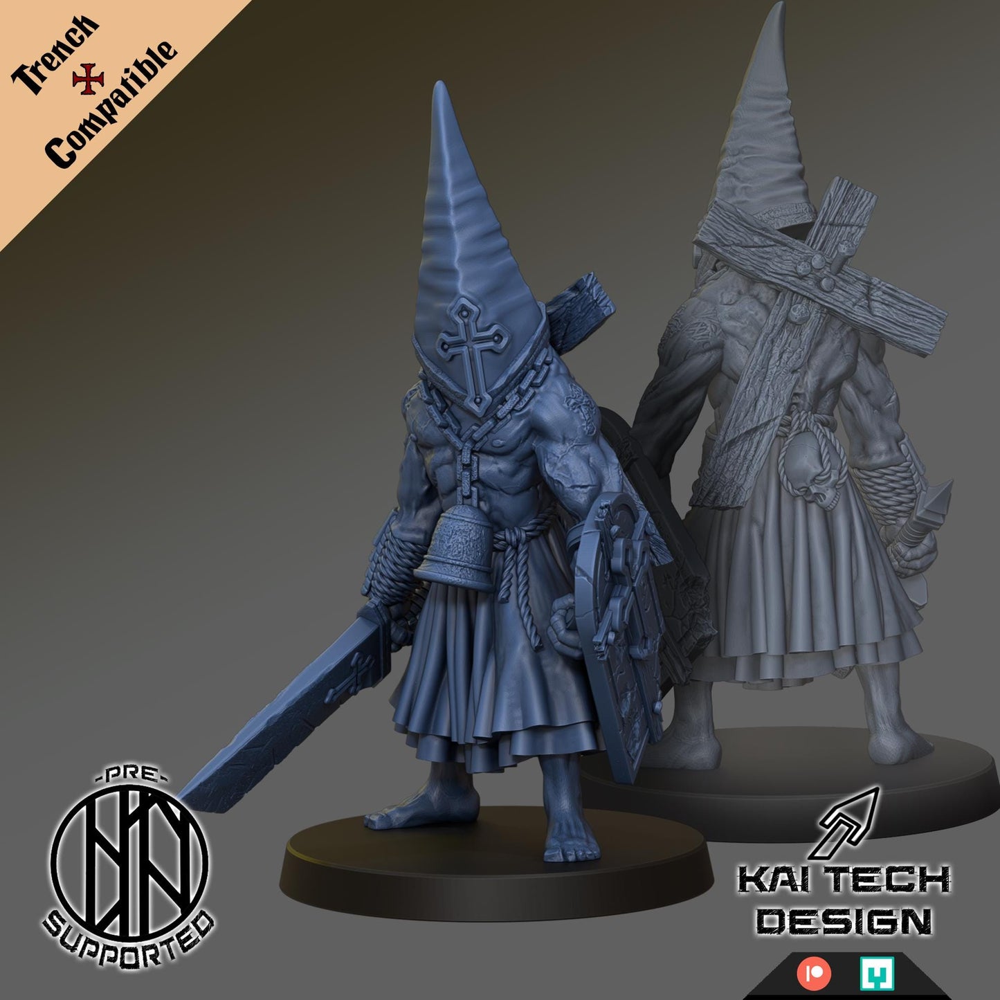 Pilgrims - Communicant | Wargaming | Tabletop | 3D printed miniature | Trench Crusade compatible | Pilgrim