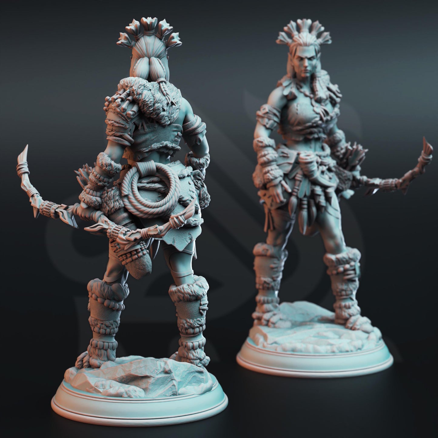 Female Human Ranger Strika | Painting | 3D printed | D&D | Dungeons and Dragons | Gift | RPG | Tabletop | Wargaming | 32mm | DM Stash