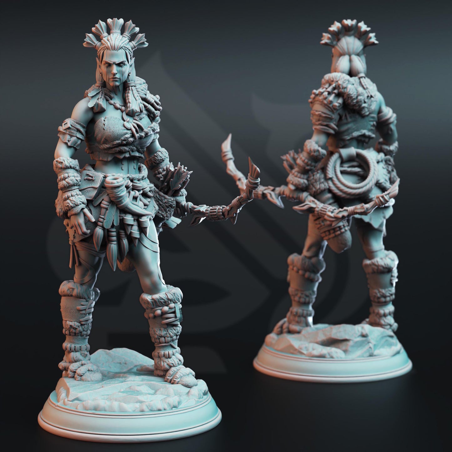 Female Human Ranger Strika | Painting | 3D printed | D&D | Dungeons and Dragons | Gift | RPG | Tabletop | Wargaming | 32mm | DM Stash