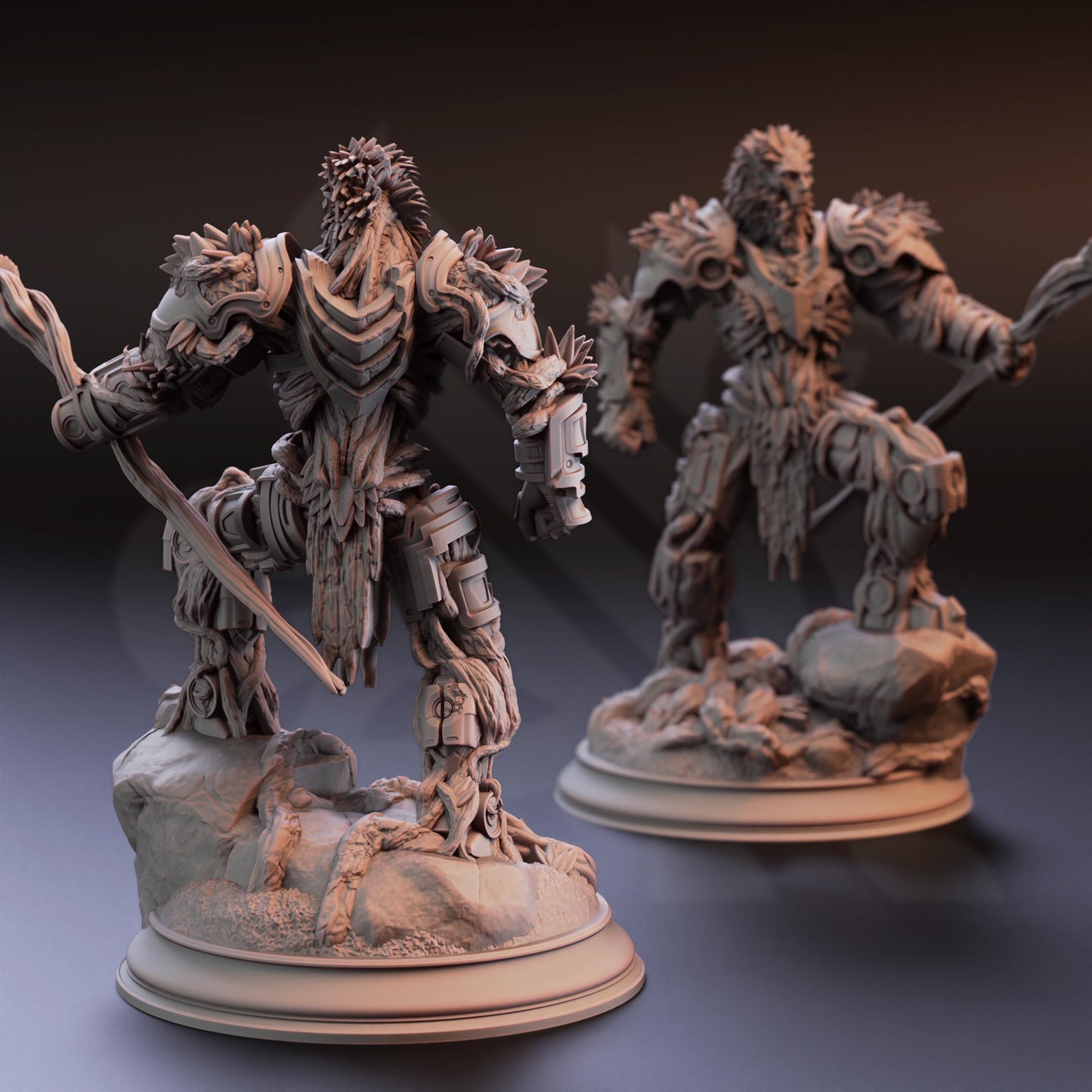 Warforged Druid - Myrion Stoneheart | 3D printed miniature | Tabletop Games | Dungeons and Dragons | Wargaming