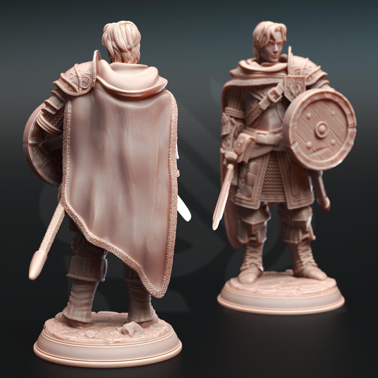 Male Human Figther Arion Midrun | Painting | 3D printed | D&D | Dungeons and Dragons | Gift | RPG | Tabletop | Wargaming | 32mm | DM Stash