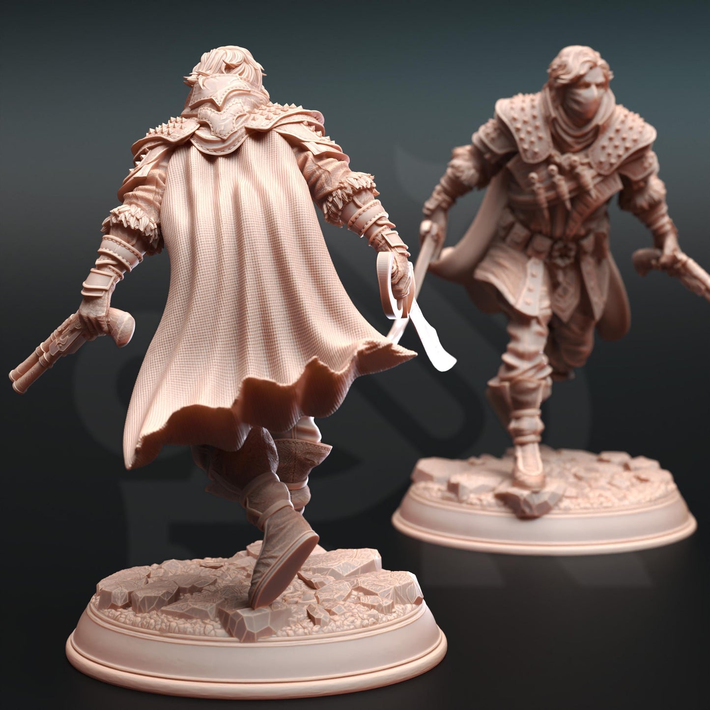 Male Human Assasin Derrick the Fin| Painting | 3D printed | D&D | Dungeons and Dragons Gift | RPG | Tabletop | Wargaming | 32mm | DM Stash