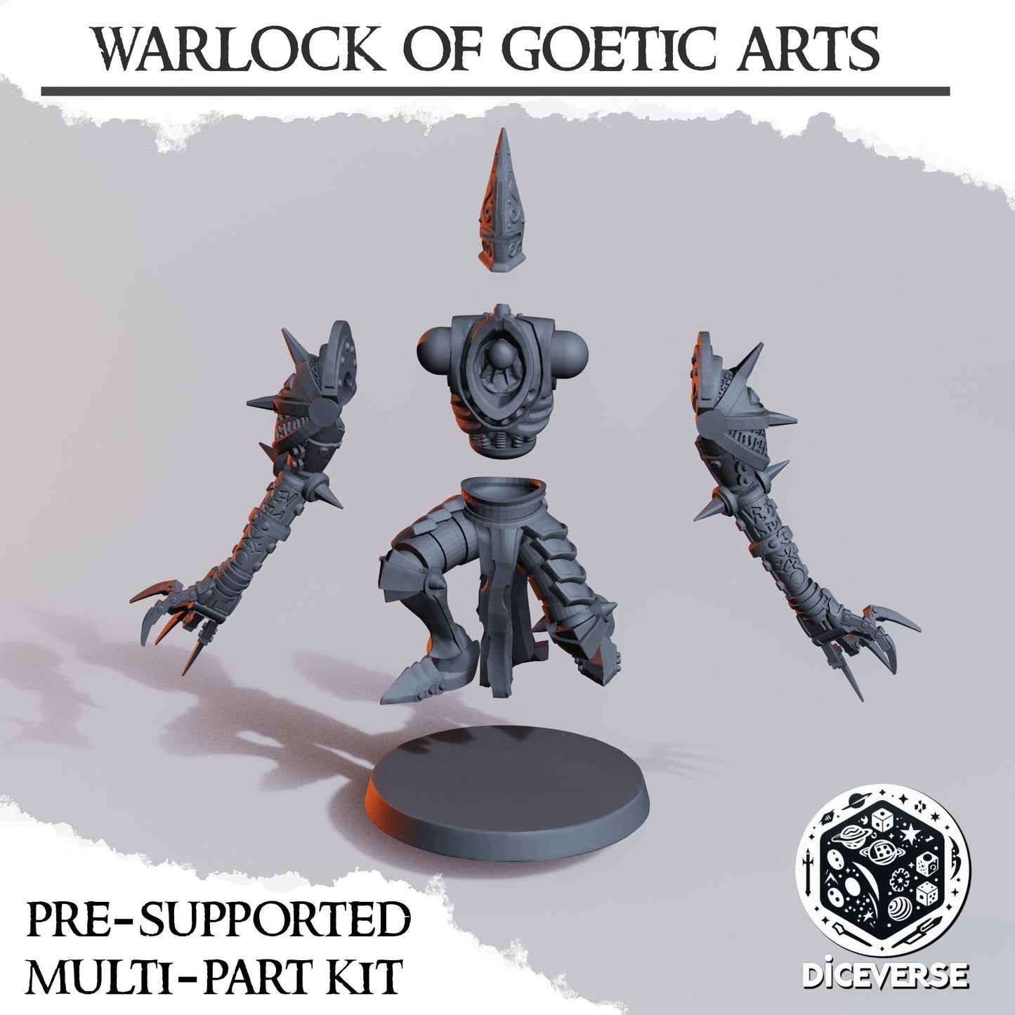 Warlock of Goetic Arts | Wargaming | Tabletop | 3D printed miniature | Trench Crusade compatible |" Pilgrim