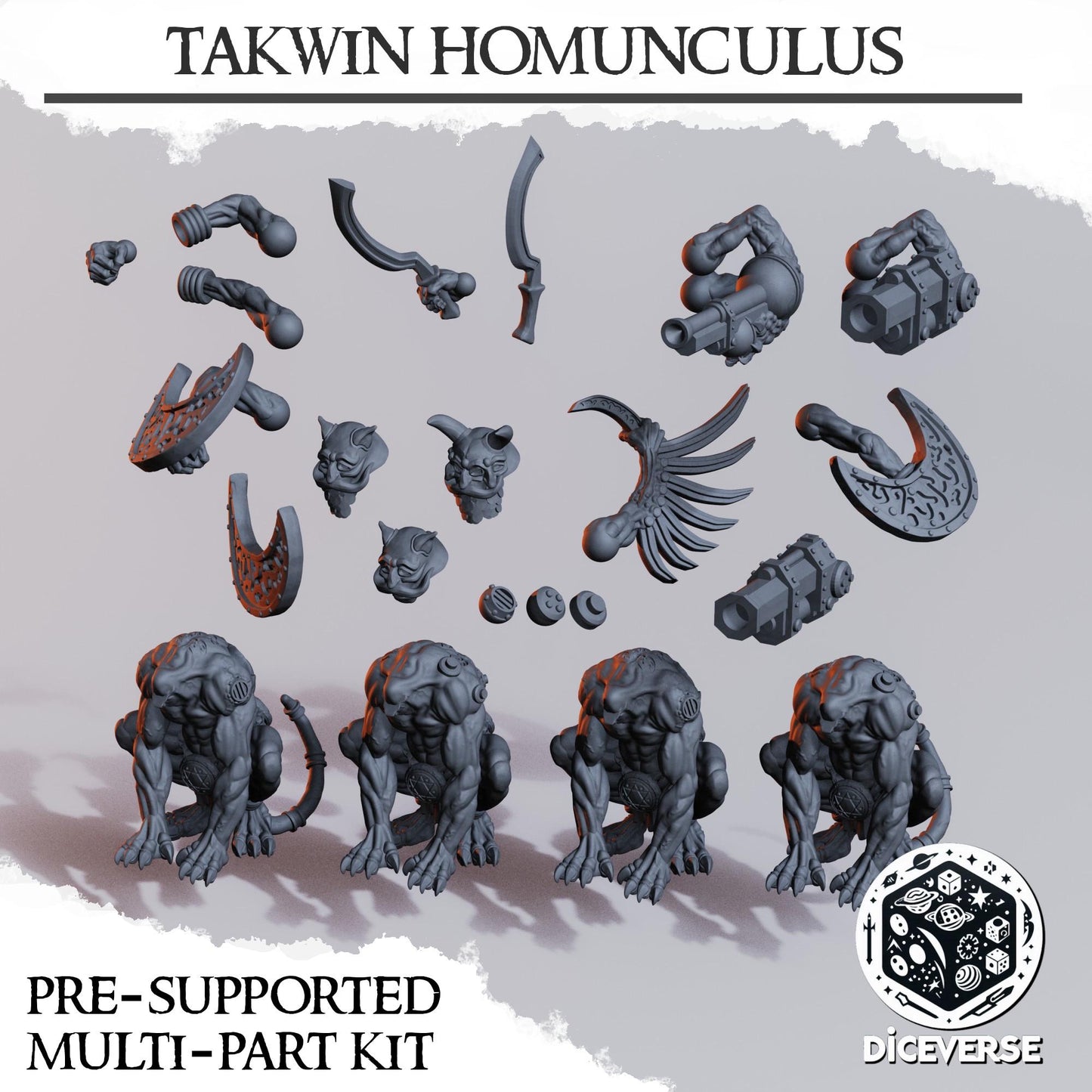 Takwin Homunculus | Wargaming | Tabletop | 3D printed miniature | Trench Crusade compatible | Pilgrims