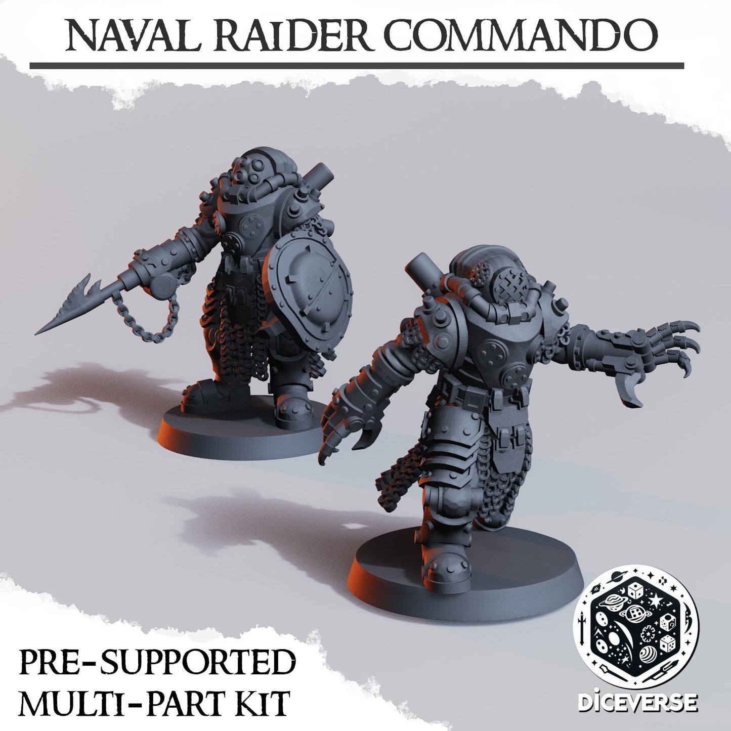 Heretic Naval Raider (Death) Commando | Wargaming | Tabletop | 3D printed miniature | Trench Crusade compatible |" Pilgrim