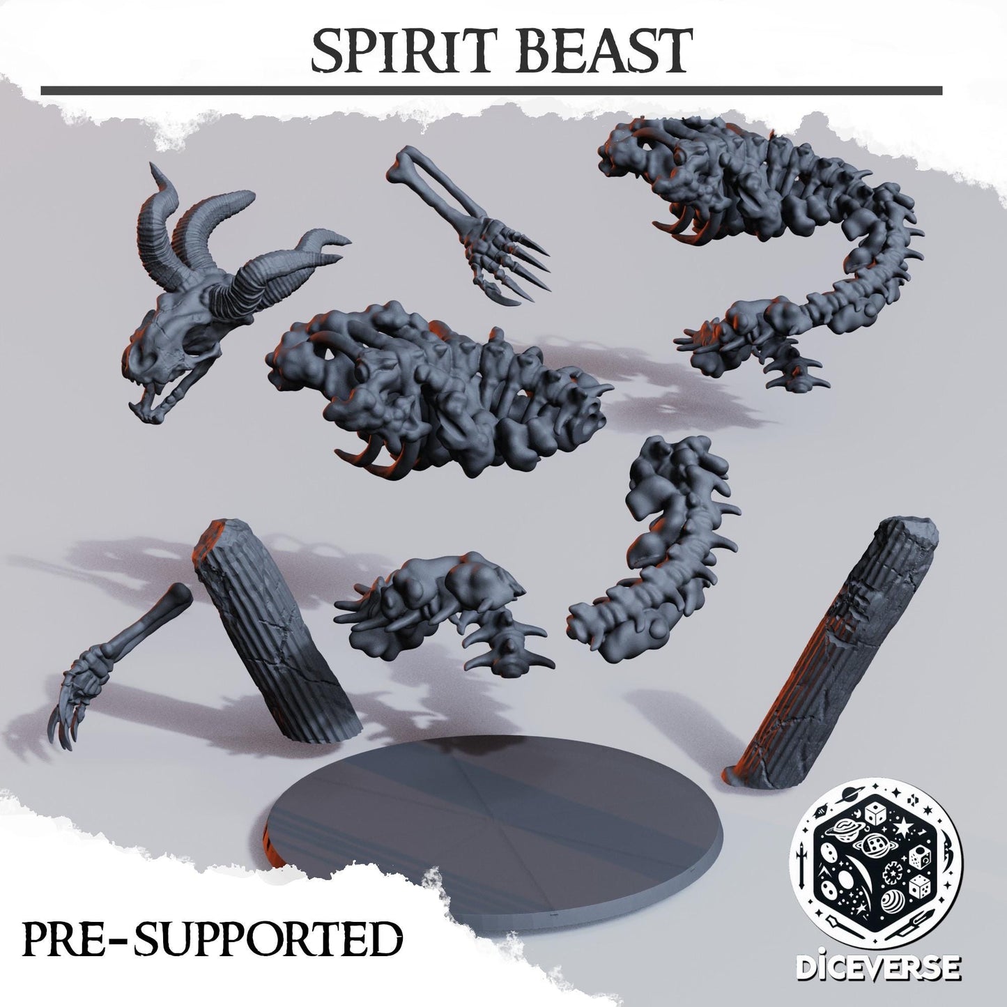Spirit Beast | Wargaming | Tabletop | 3D printed miniature | Trench Crusade compatible |" Pilgrim
