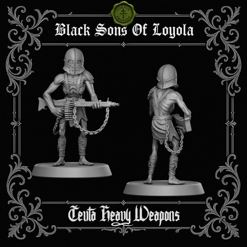Ceuta Heavy Weapons | Proxy Realms Gaming | Wargaming | Tabletop | 3D printed miniature | Trench Crusade compatible | Pilgrim