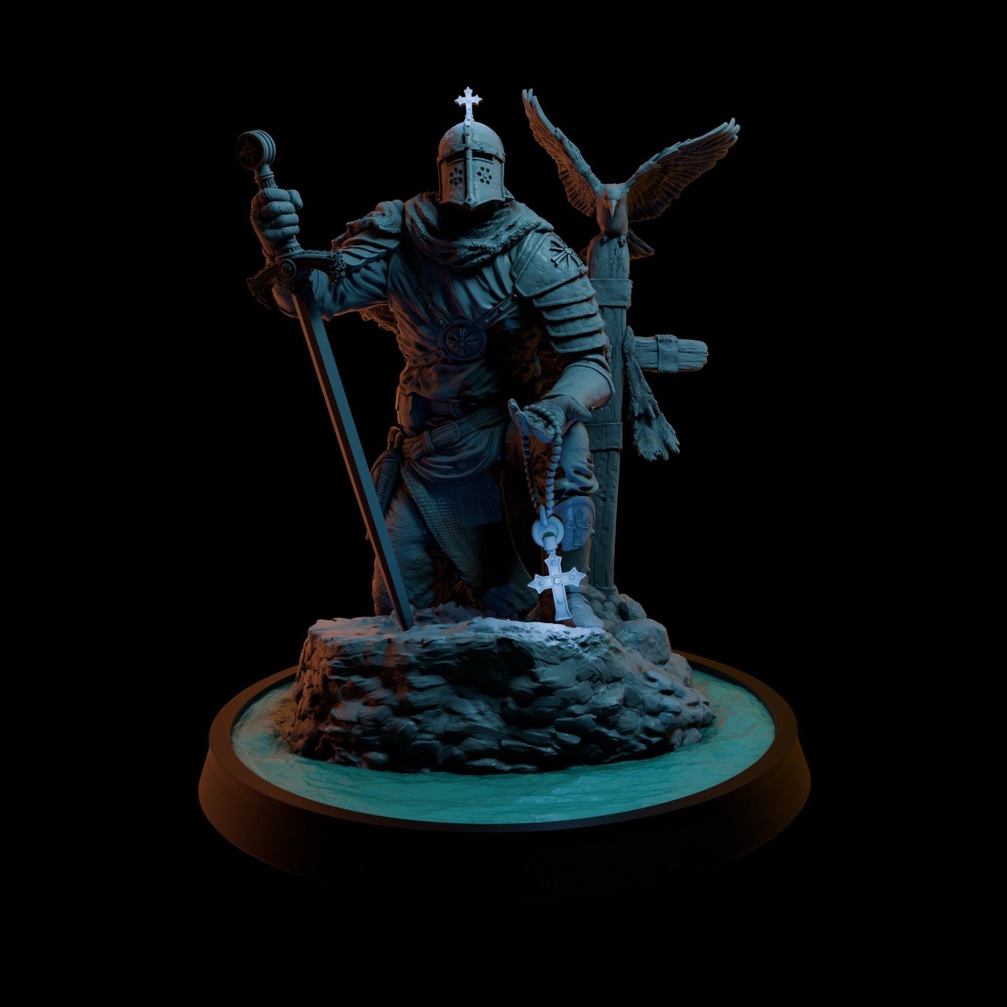 Iron Torquemada Kneeling | Proxy Realms Gaming | Wargaming | Tabletop | 3D printed miniature | Trench Crusade compatible | Pilgrim