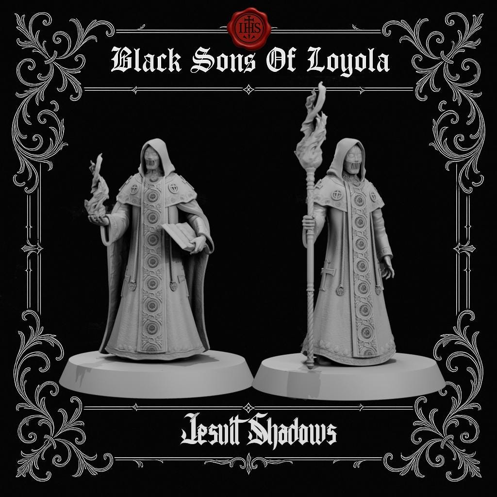 Jesuit Shadows | Proxy Realms Gaming | Wargaming | Tabletop | 3D printed miniature | Trench Crusade compatible | Pilgrim