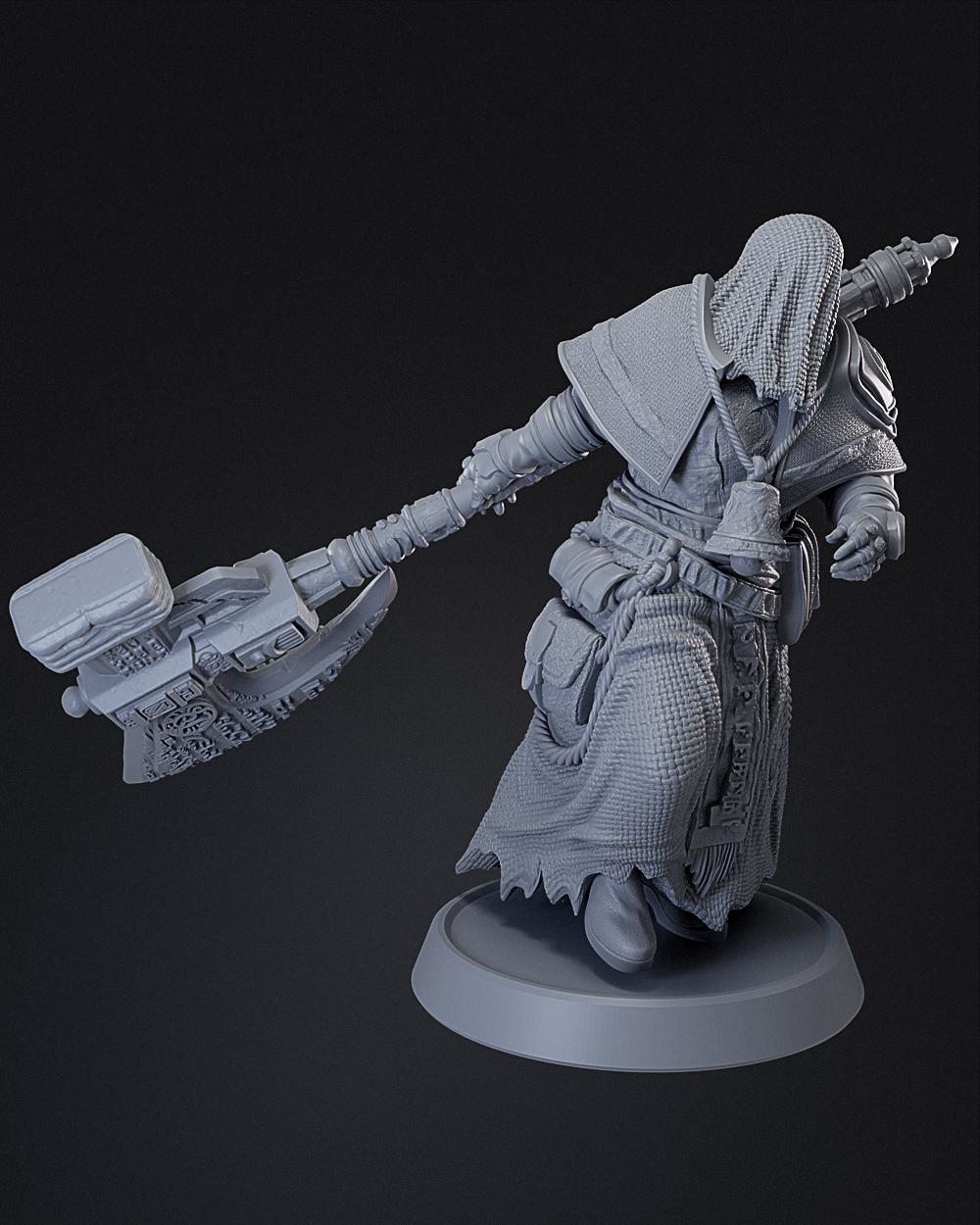Leper Executioner | Proxy Realms Gaming | Wargaming | Tabletop | 3D printed miniature | Trench Crusade compatible | Pilgrim