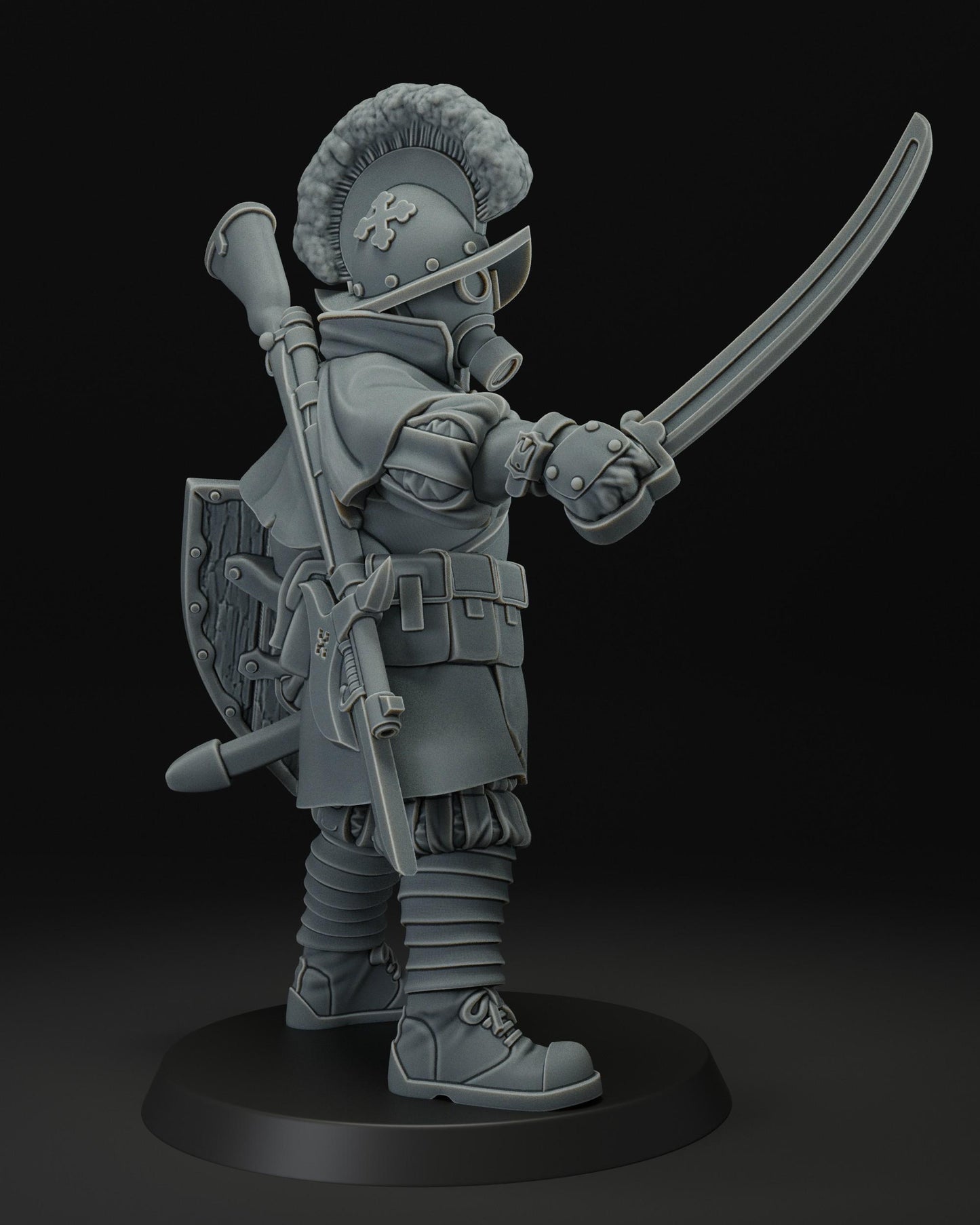 Captain Swiss Guard | JK Remo | Wargaming | Tabletop | 3D printed miniature | Trench Crusade compatible | Pilgrim
