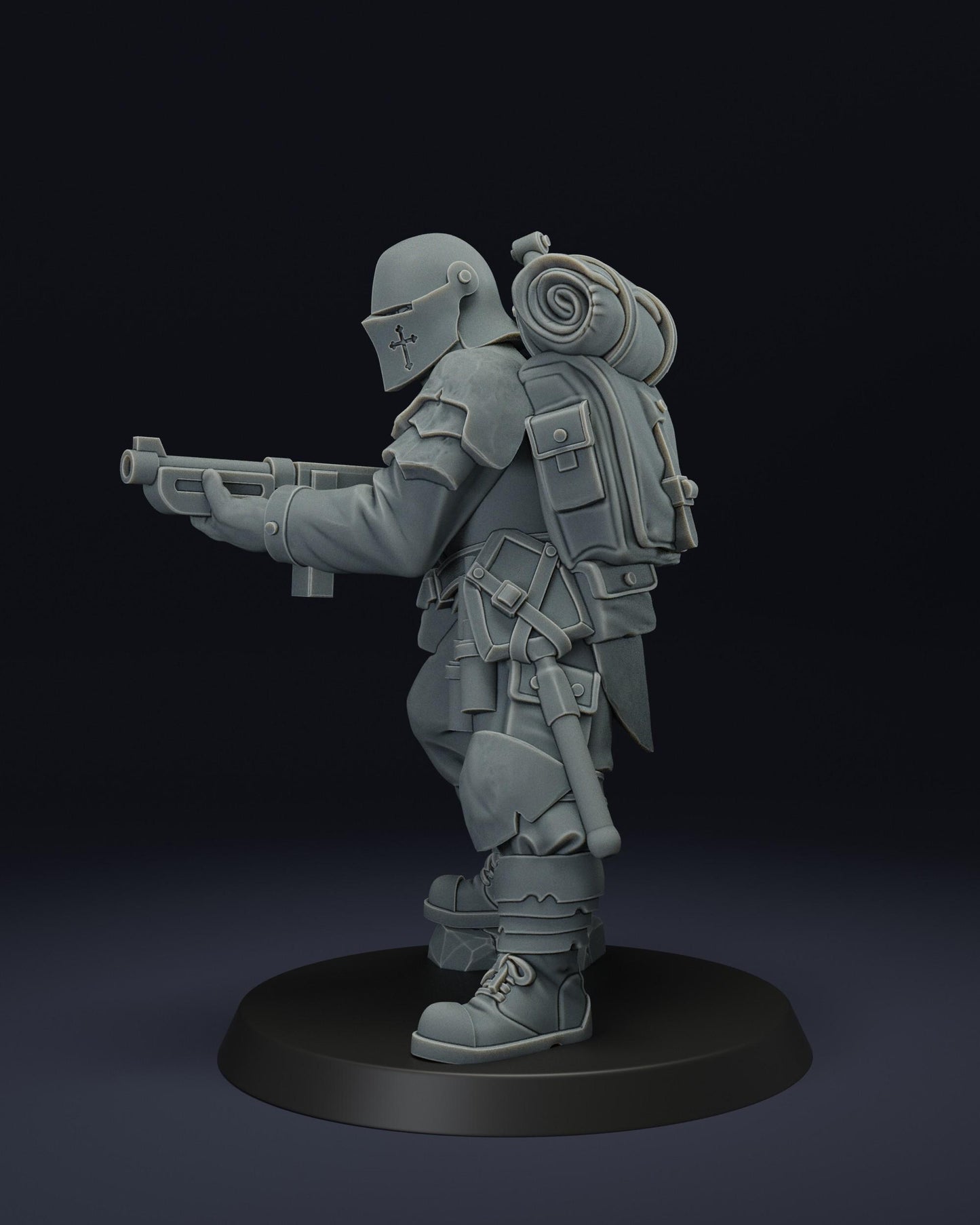 Shock trooper | Wargaming | Tabletop | 3D printed miniature | Trench Crusade compatible | Pilgrim